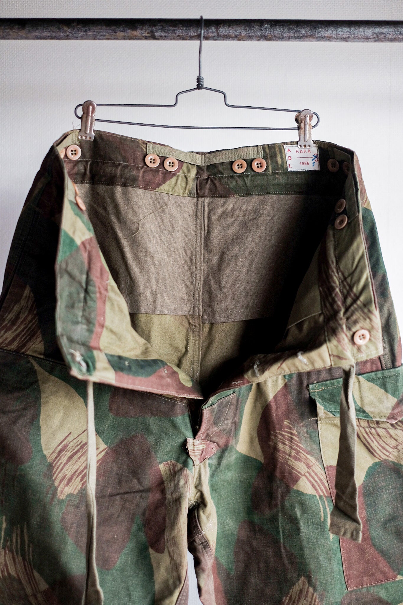 【~50's】Belgium Army Brushstroke Camo Airborne Pant Size.3