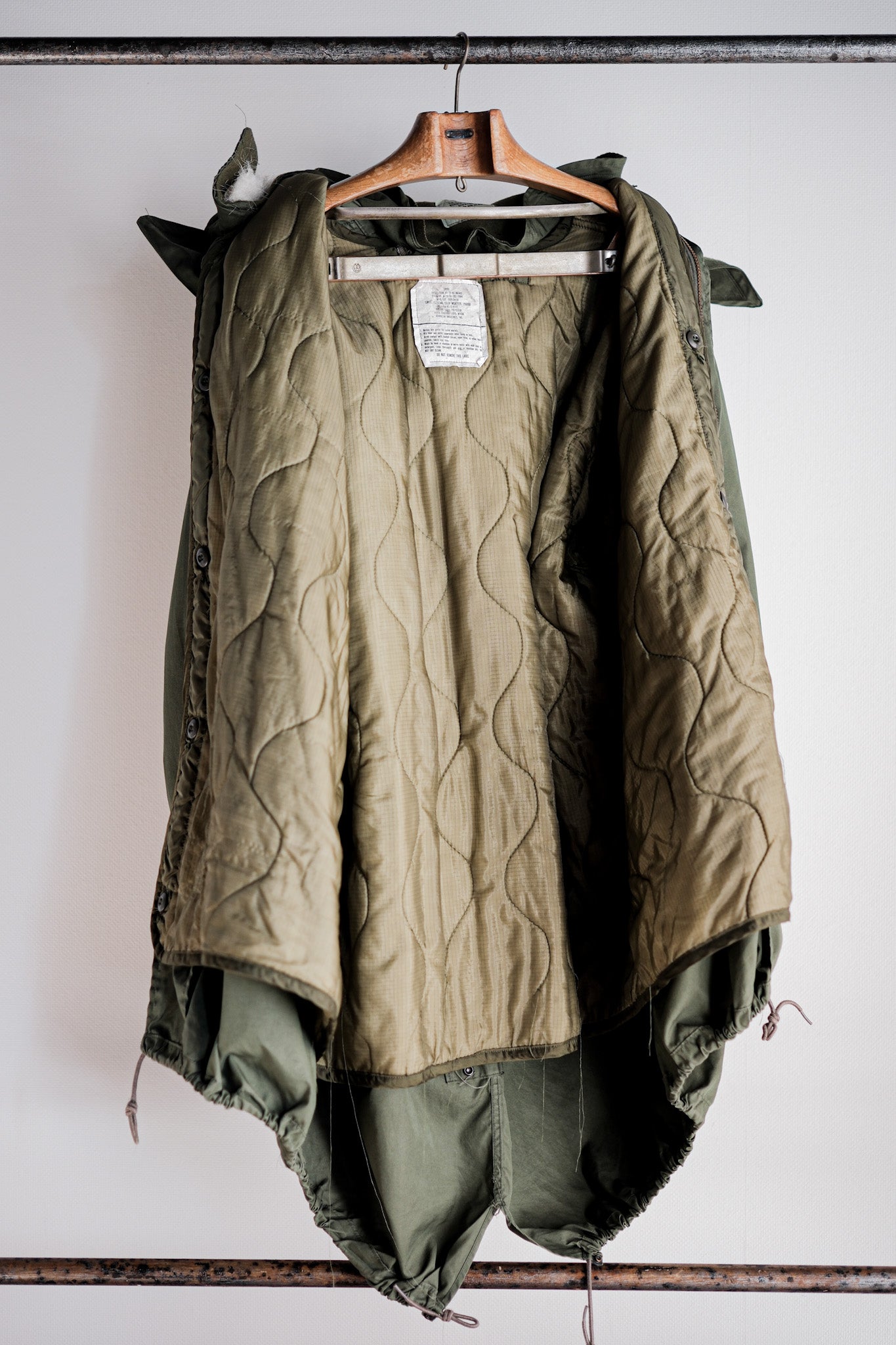 【~80's】U.S.ARMY M-65 Fishtail Parka Size.LARGE "Full Set"