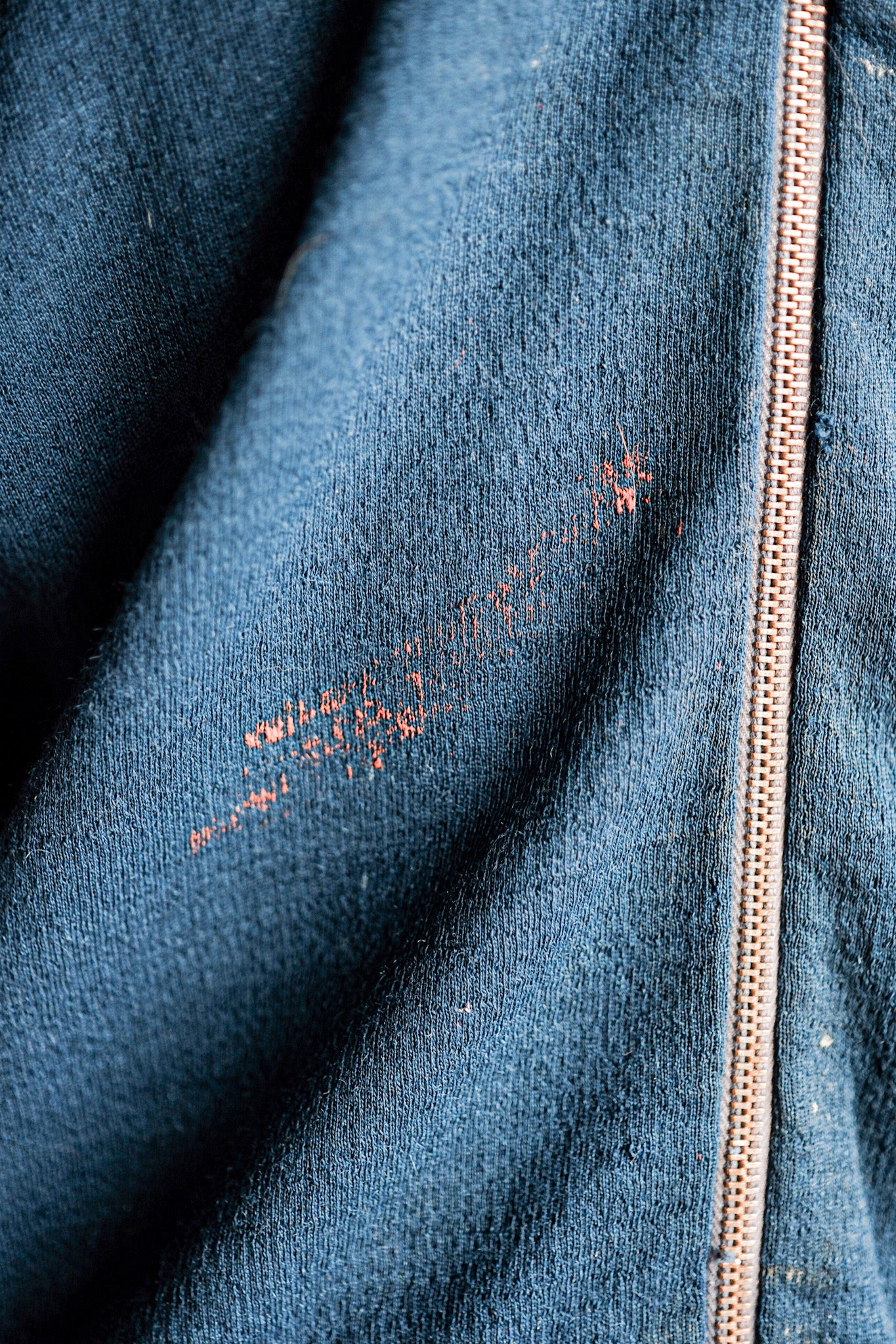 【~50's】French Vintage Full Zip Wool Printed Cardigan