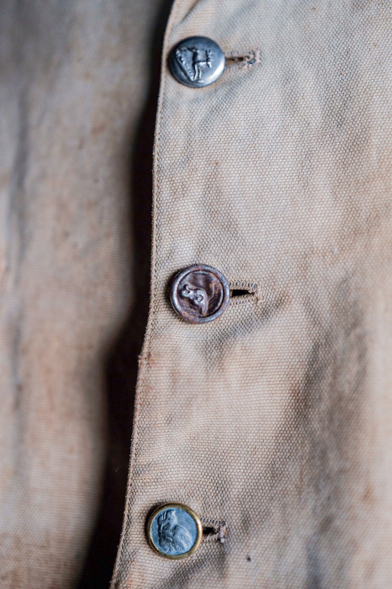 【~30's】French Vintage Cotton Hunting Gilet