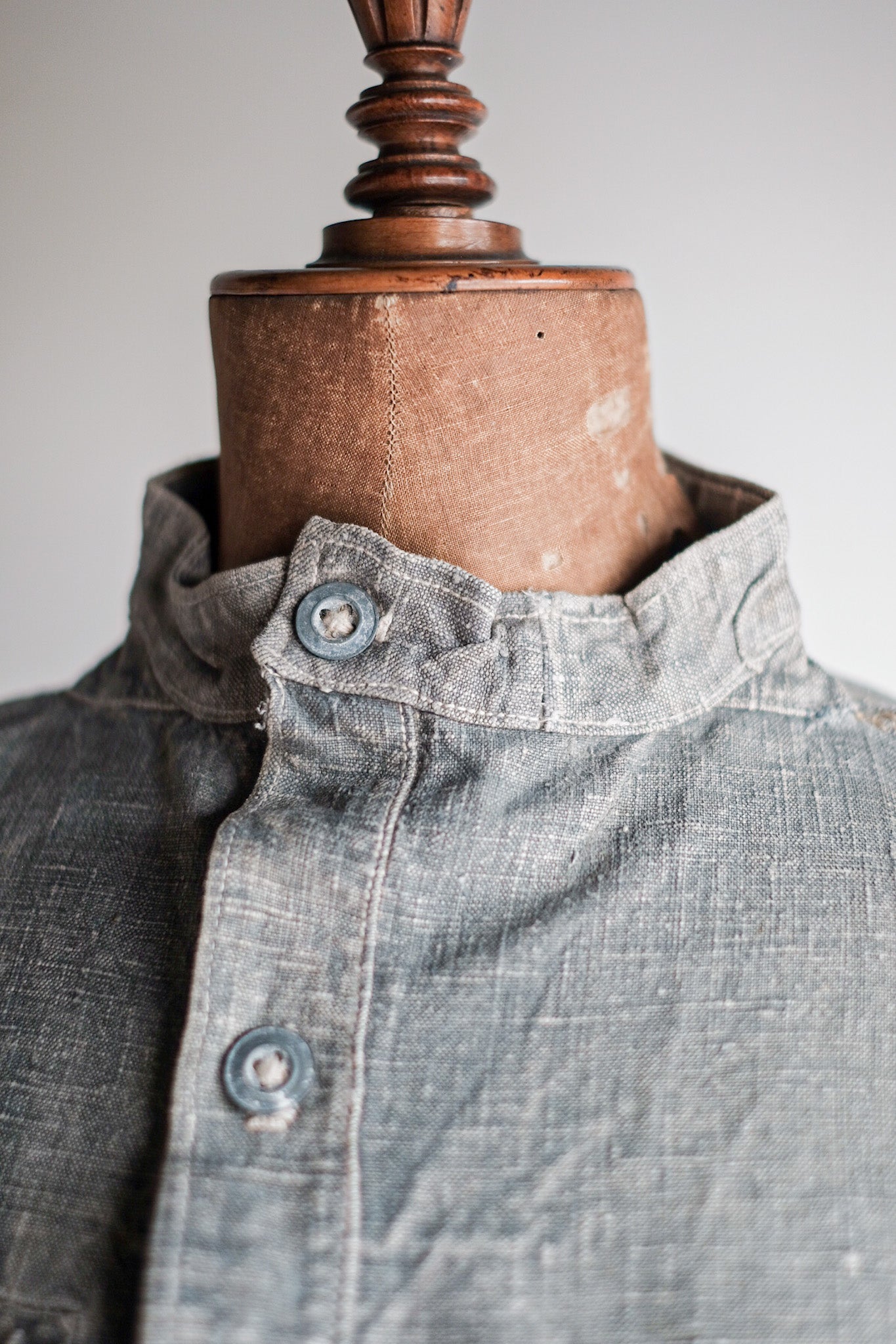 【~10's】WW1 German Navy Bourgeron Linen Smock “Feldgrau Green Grey”