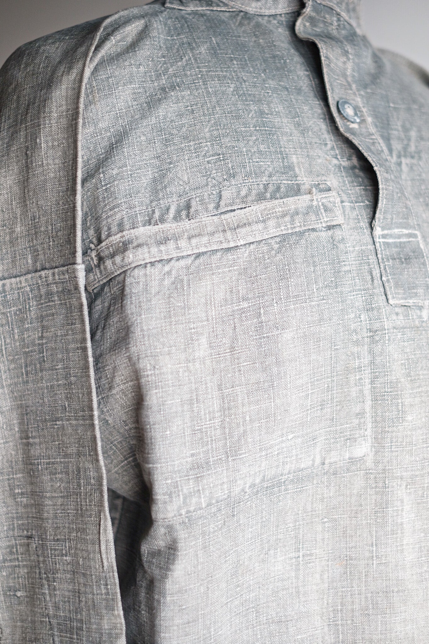 【~10's】WW1 German Navy Bourgeron Linen Smock “Feldgrau Green Grey”