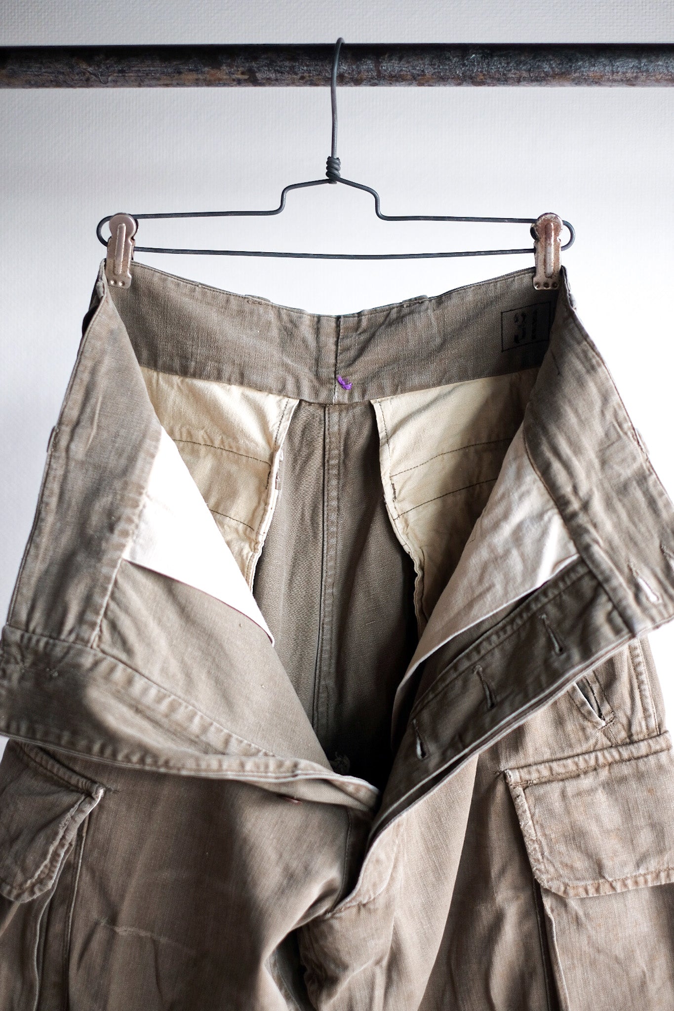 【~50's】French Army M47 Field Trousers Size.31