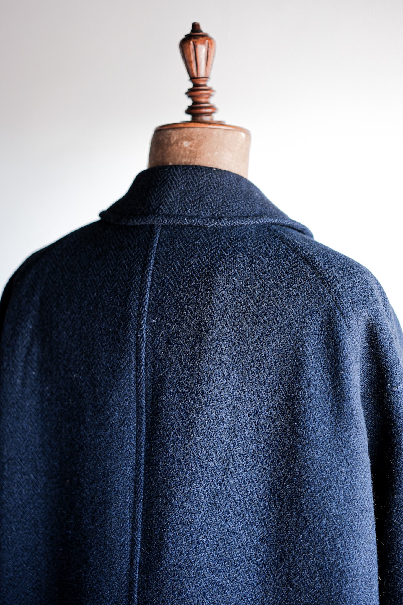 【~80's】Vintage Burberry's Single Raglan Balmacaan Coat Size.54RL "HARRIS TWEED" "Kraft 別注"