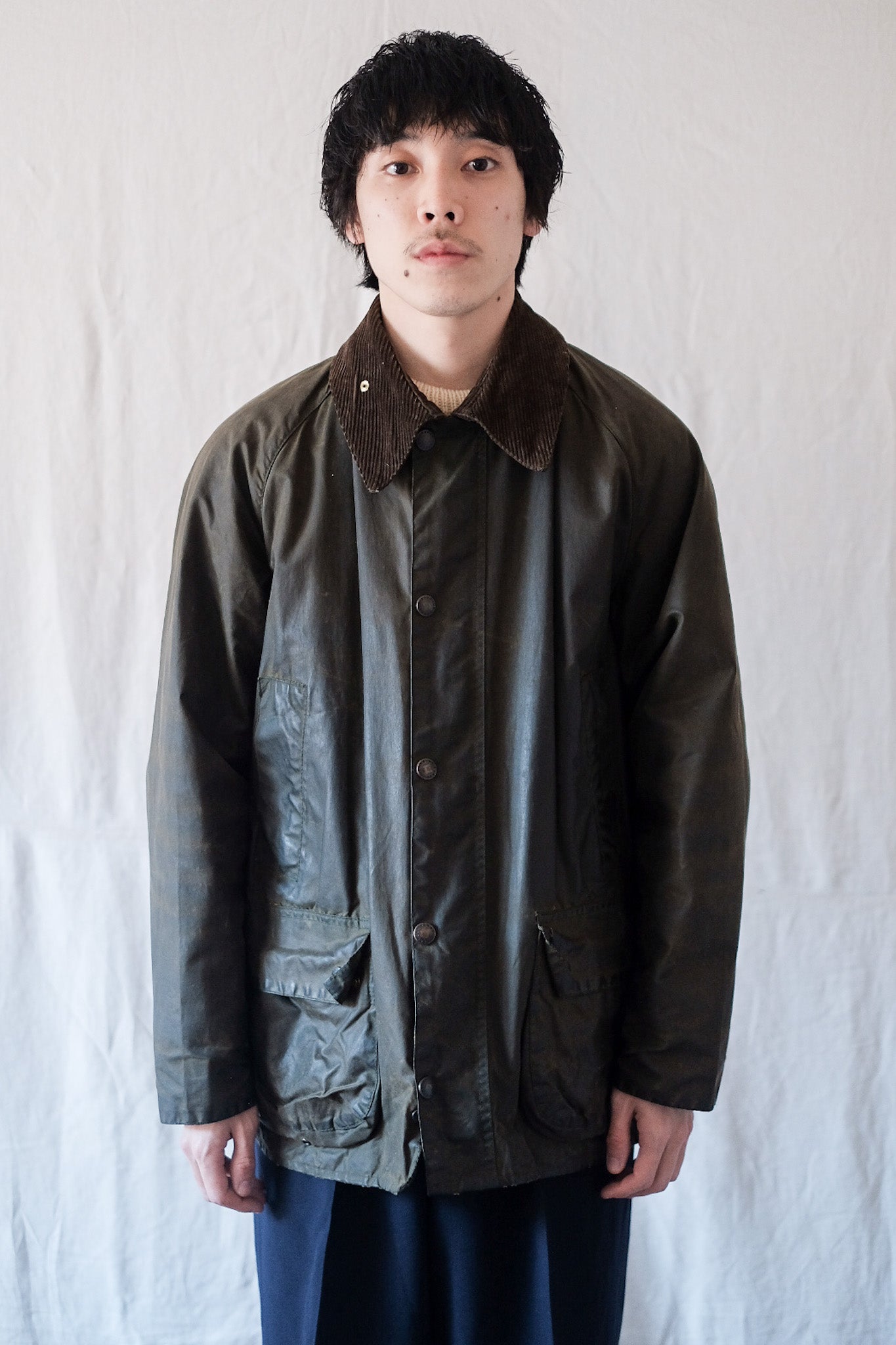 【~90's】Vintage Barbour "BEDALE" 3 Crest Size.40