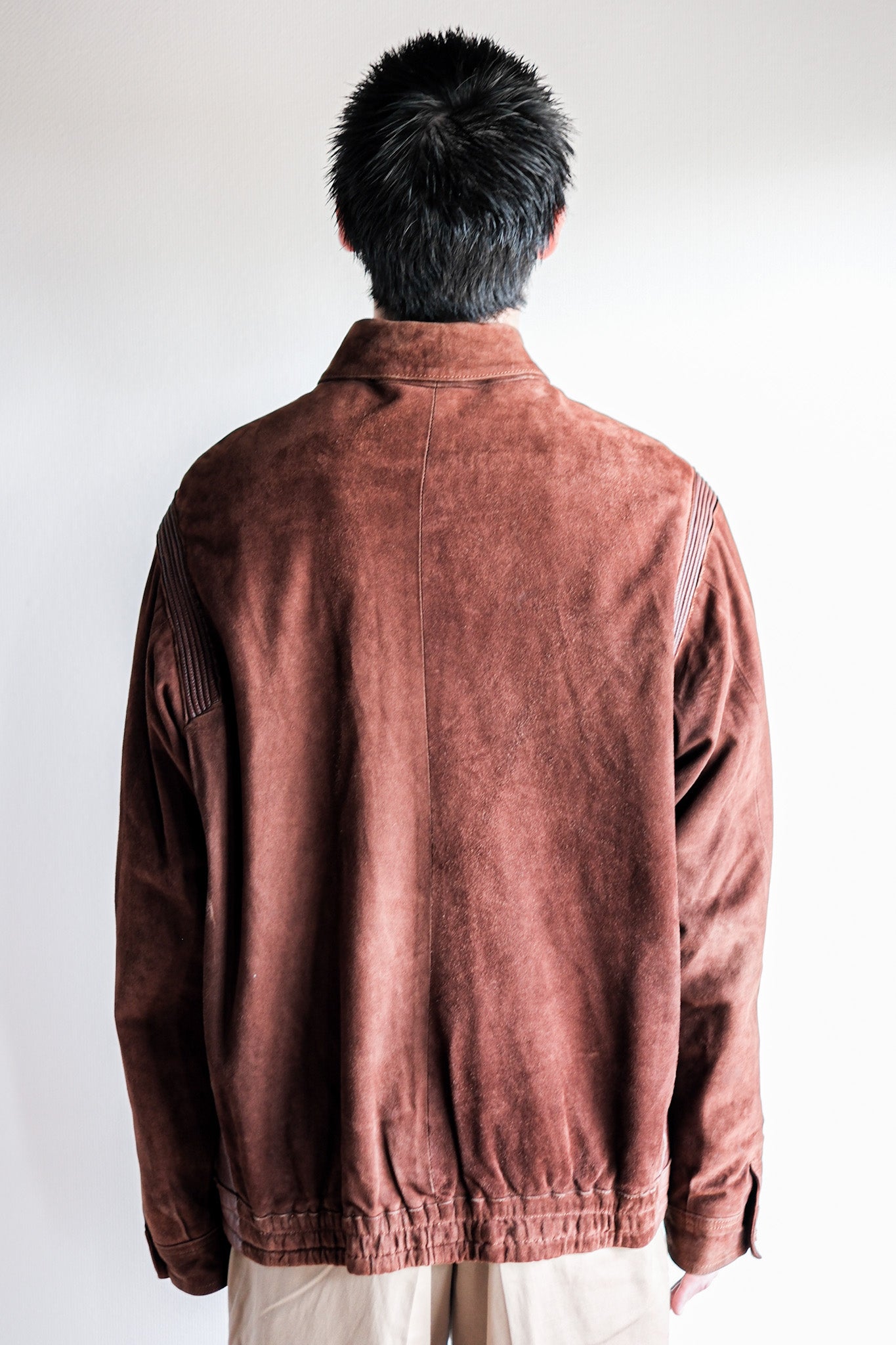 【~80’s】Old LOEWE Brown Suede Leather Jacket