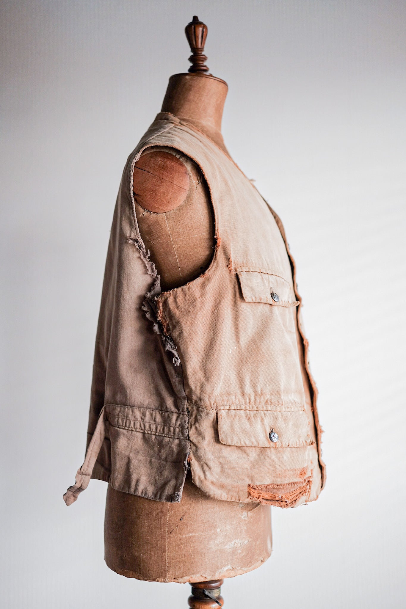 【~30's】French Vintage Cotton Hunting Gilet