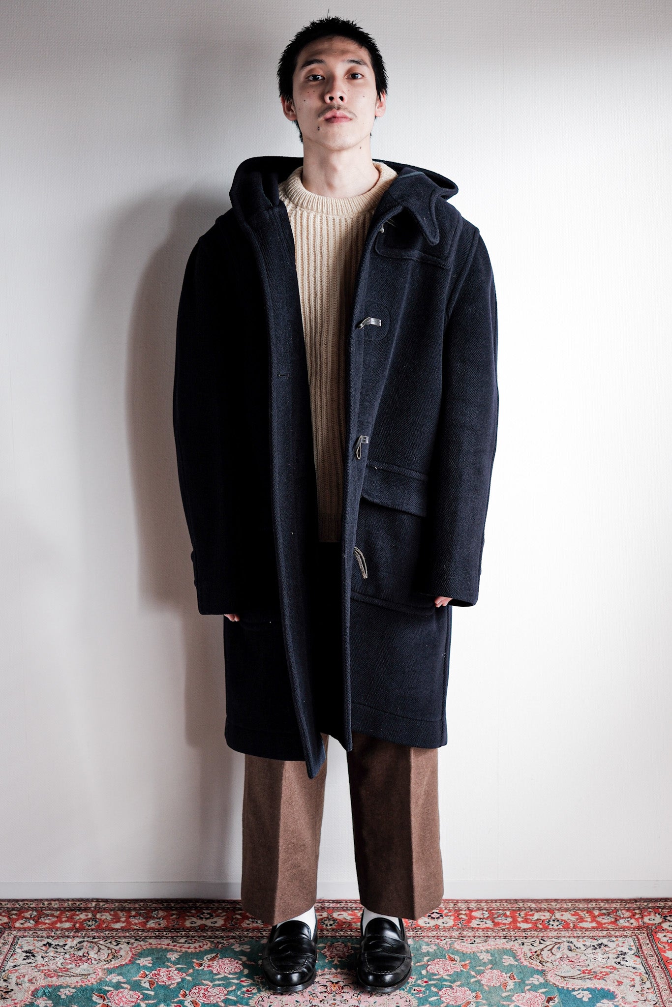 【~90's】Old INVERTERE Wool Duffle Coat Size.42 "Moorbrook"