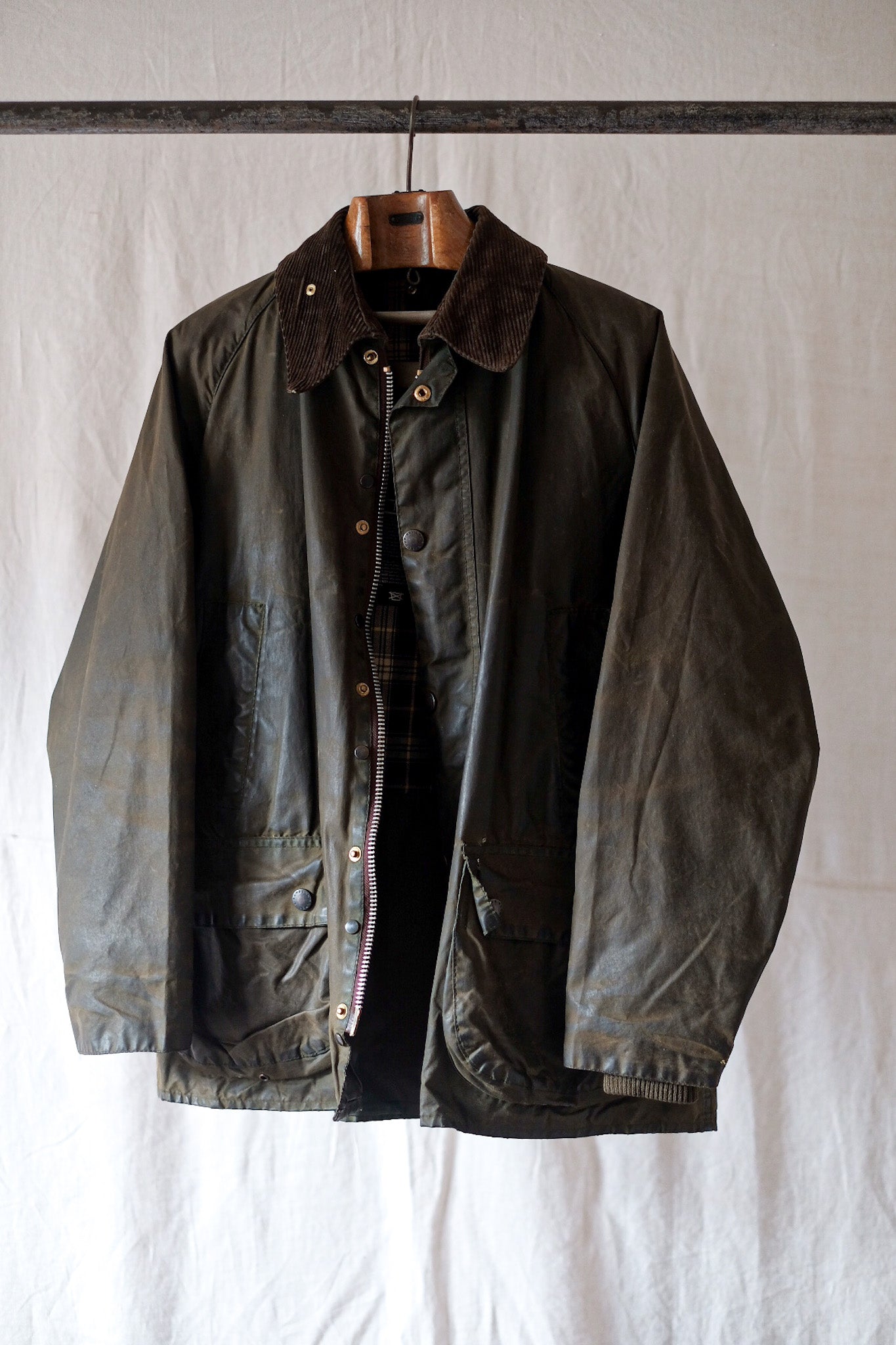 【~90's】Vintage Barbour "BEDALE" 3 Crest Size.40