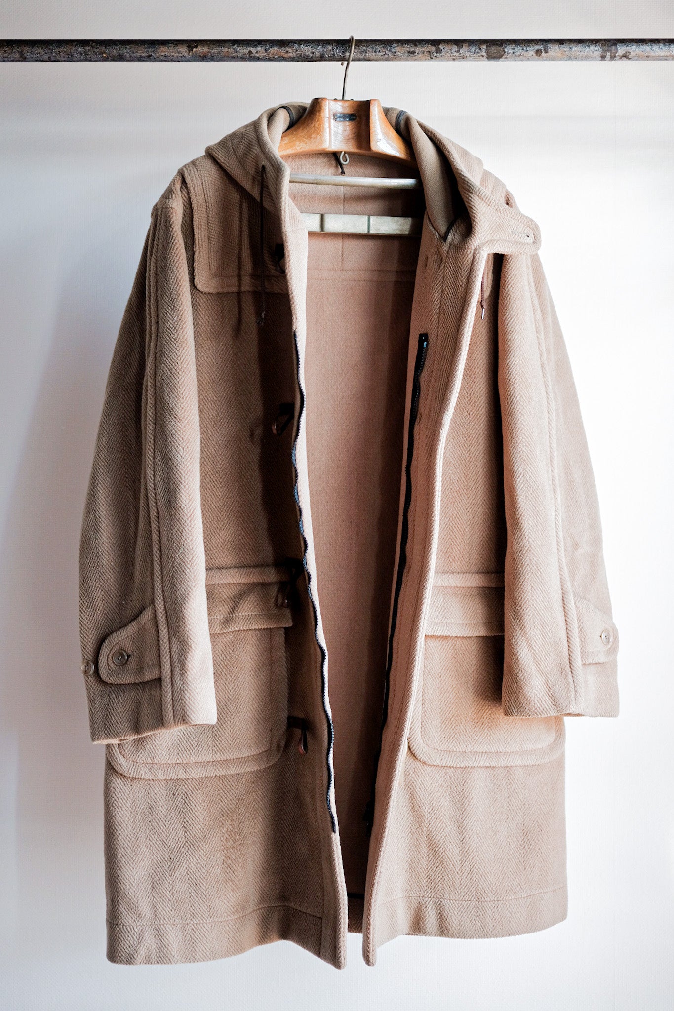 【~80's】Old England Wool Duffle Coat Made by INVERTERE "Moorbrook"