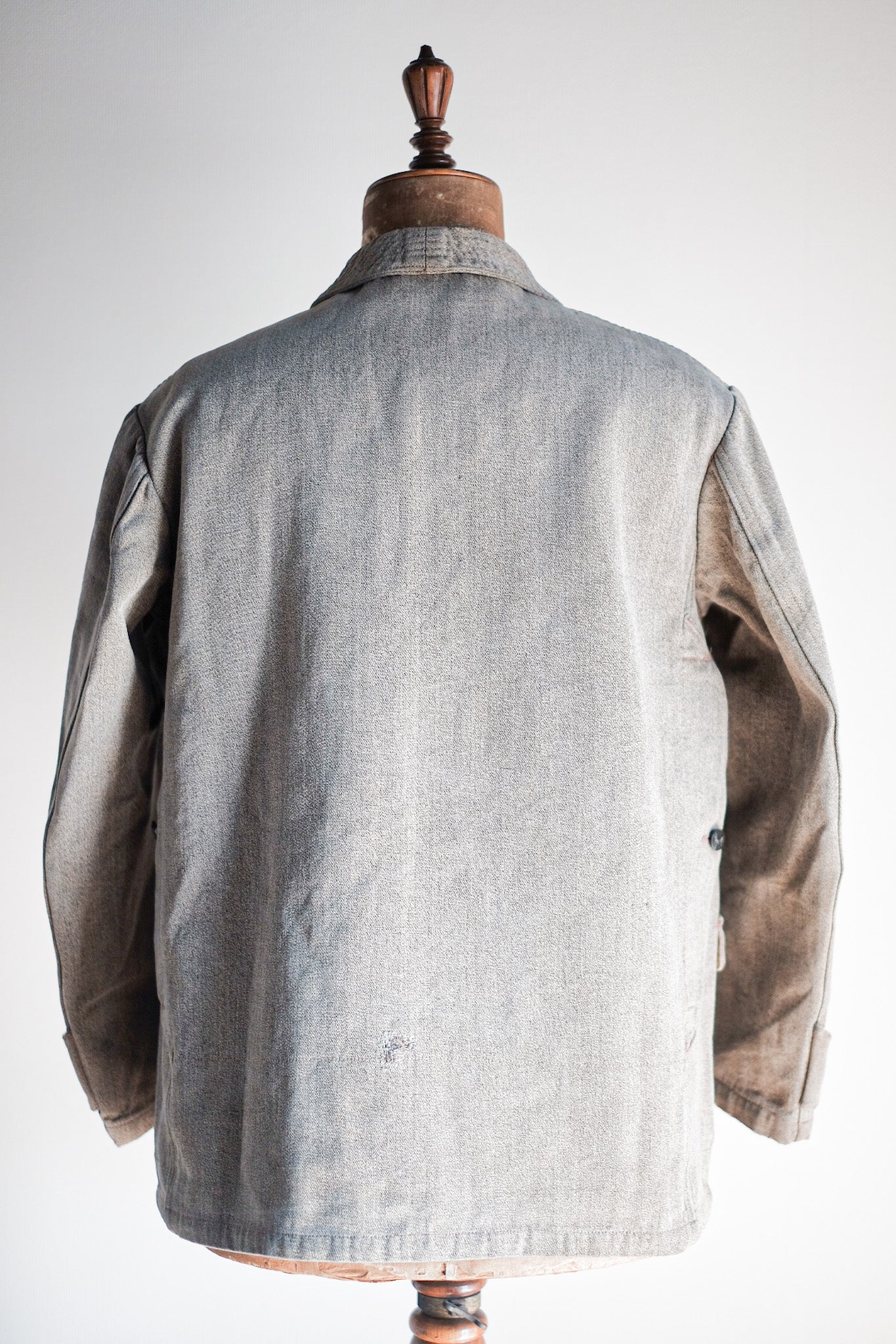 【~30's】French Vintage Brown Cotton Salt & Pepper Hunting Jacket