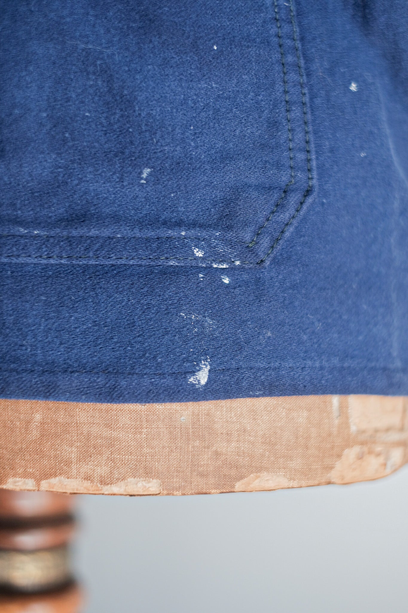 【~50's】French Vintage Blue Moleskin Work Jacket
