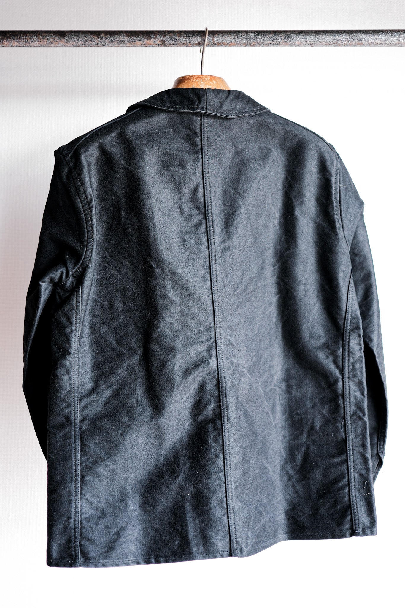 【~50's】French Vintage Black Moleskin Work Jacket