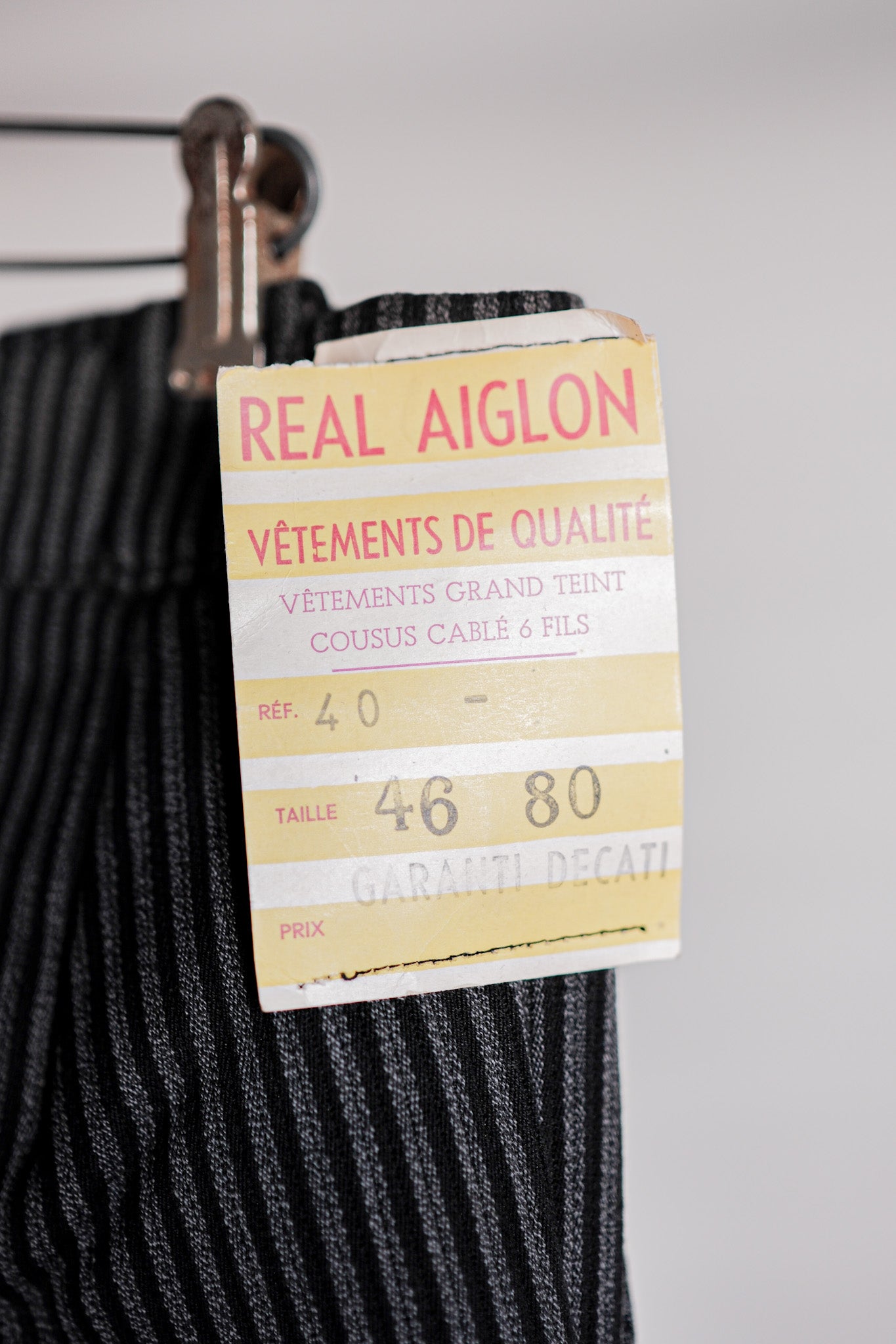 【~50's】French Vintage Cotton Striped Work Pants "Dead Stock"