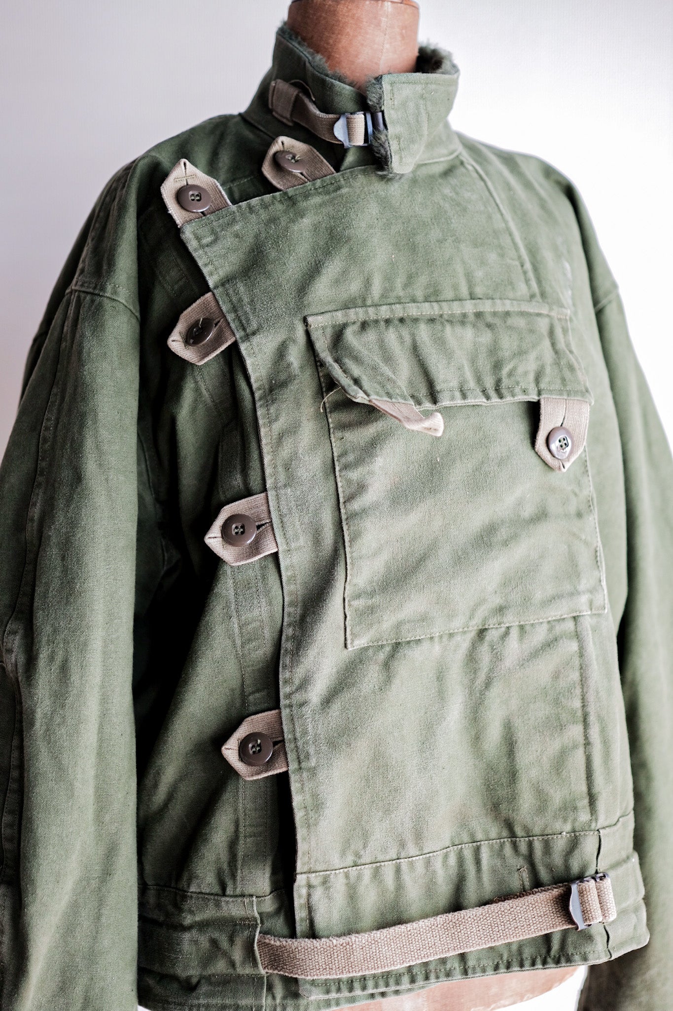 【~60's】Swedish Army Dispatch Rider Motorcycle Jacket With Liner Size.C56