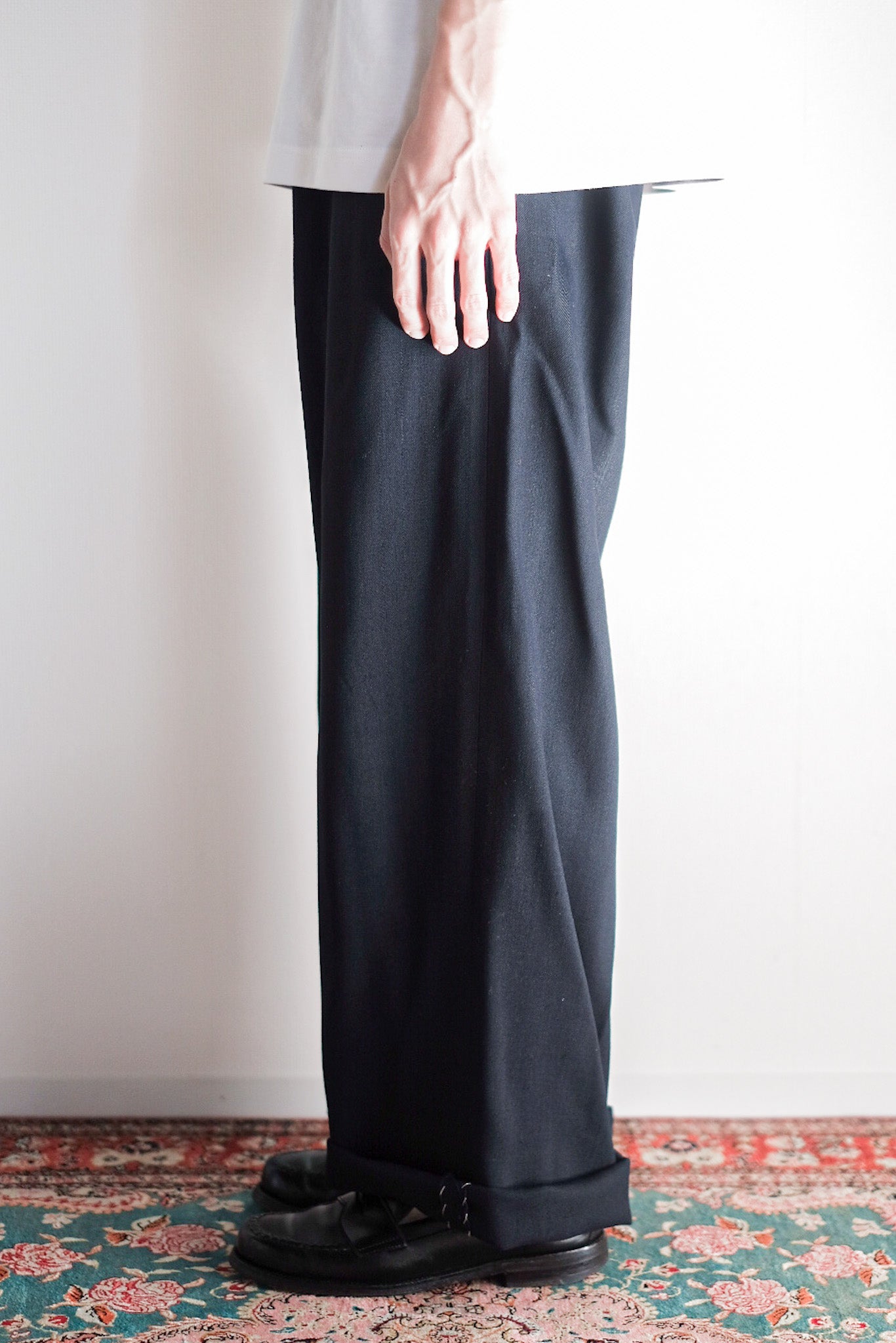 【~40's】German Vintage Rayon Wool Trousers