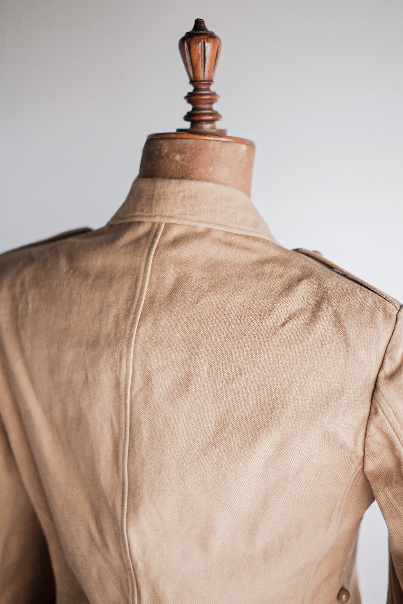 【~50's】French Vintage Cotton Linen Chino Jacket "Garally Lafayette" "Dead Stock"