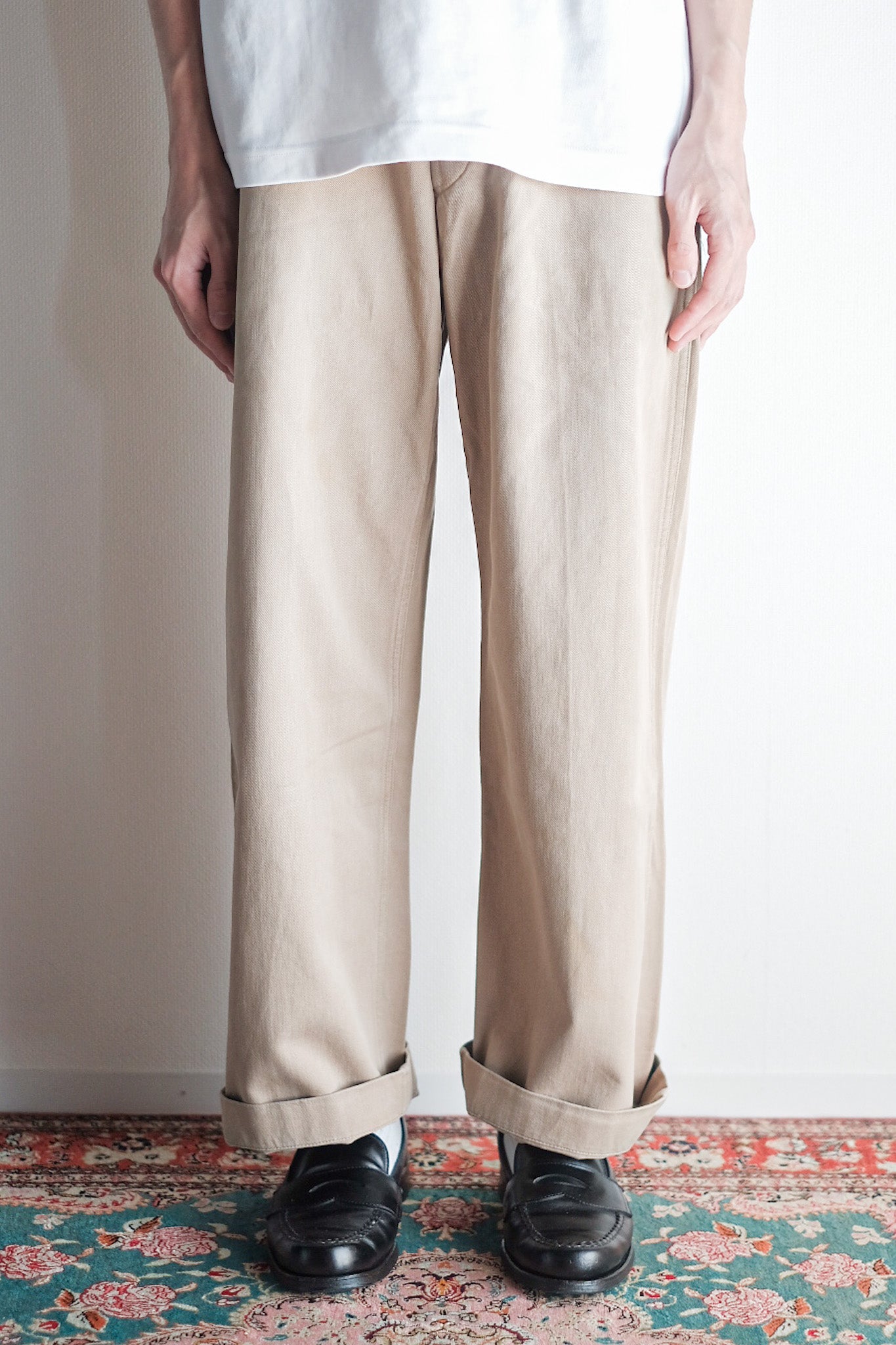 【~60's】French Army M52 Chino Trousers Size.23