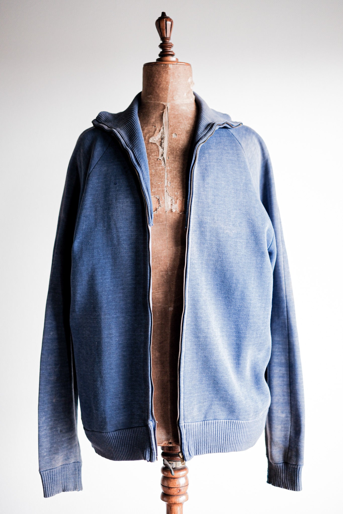 【~60's】French Vintage Full Zip Cotton Sweatshirt