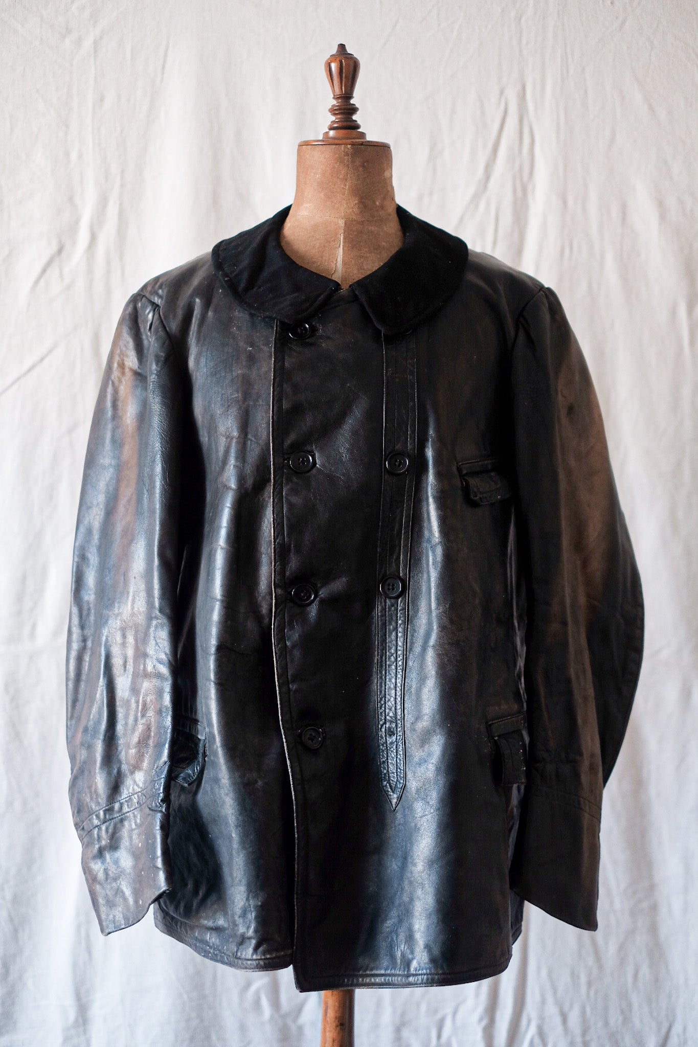 【~20's】French Vintage Le Corbusier Leather Work Jacket