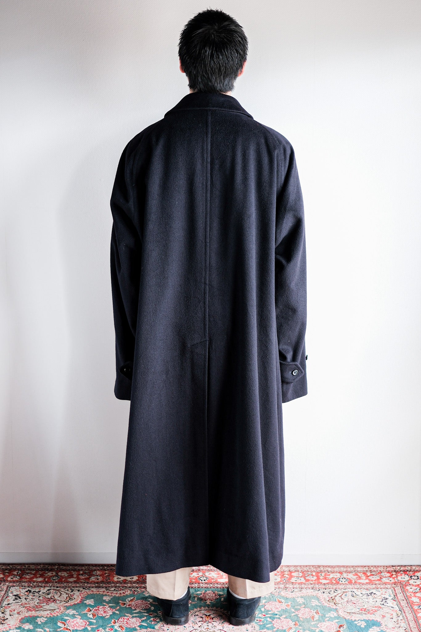 【~90's】Vintage Burberry's Single Raglan Balmacaan Coat Size.60RX "PURE CASHMERE"