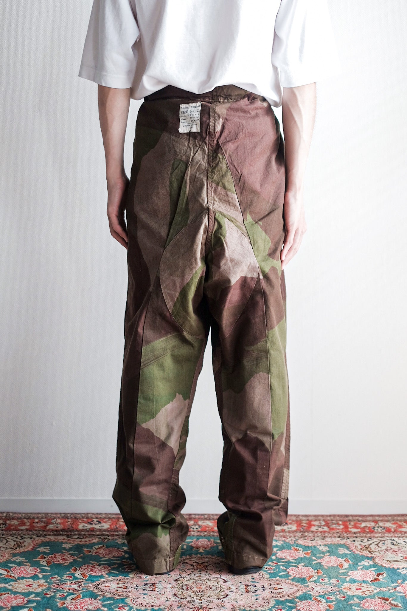 【~40's】British Army SAS Camouflaged Windproof Trousers Size.2 "Dead Stock"