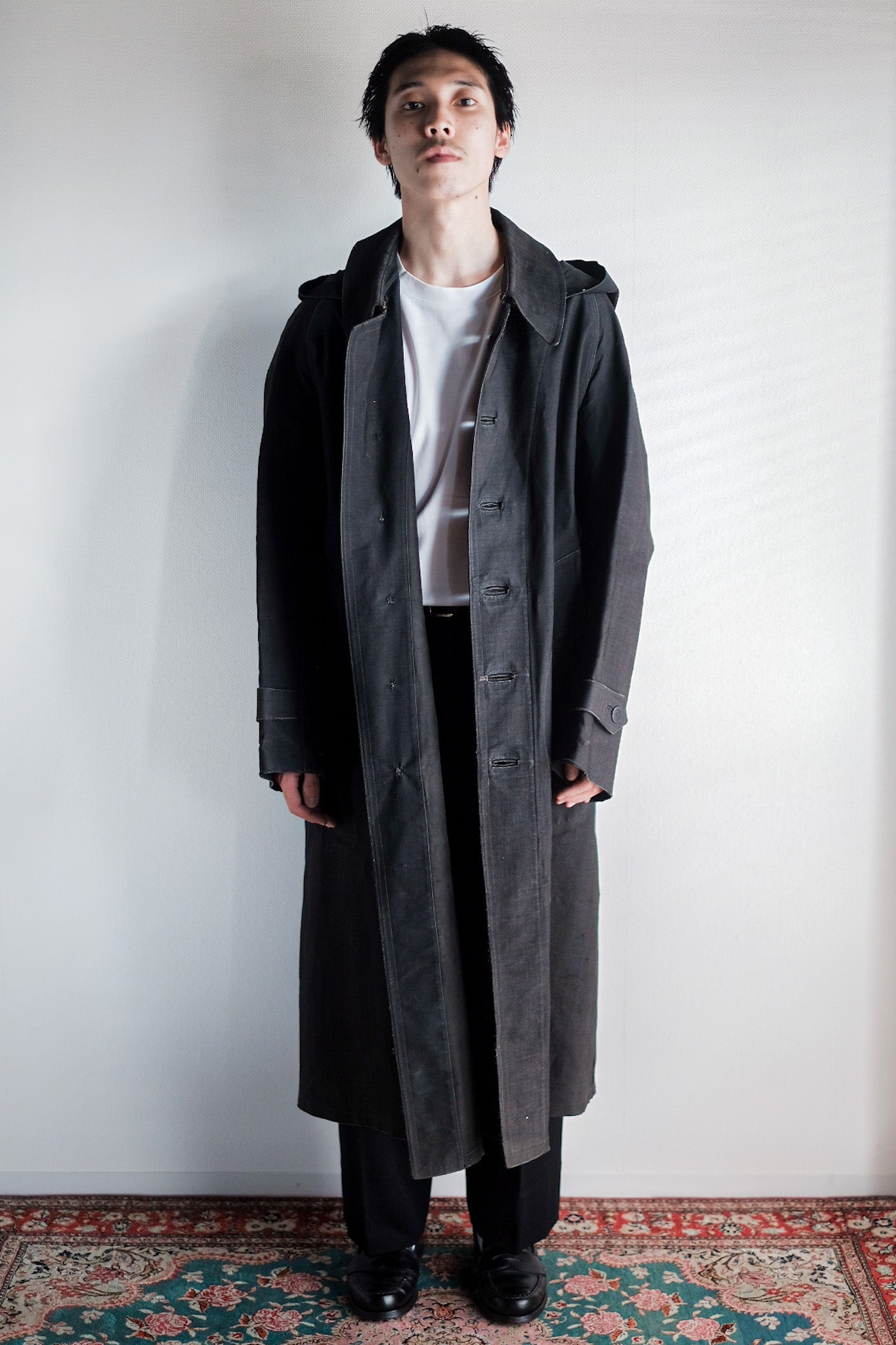 【Early 20th C】French Antique Rubber Raincoat