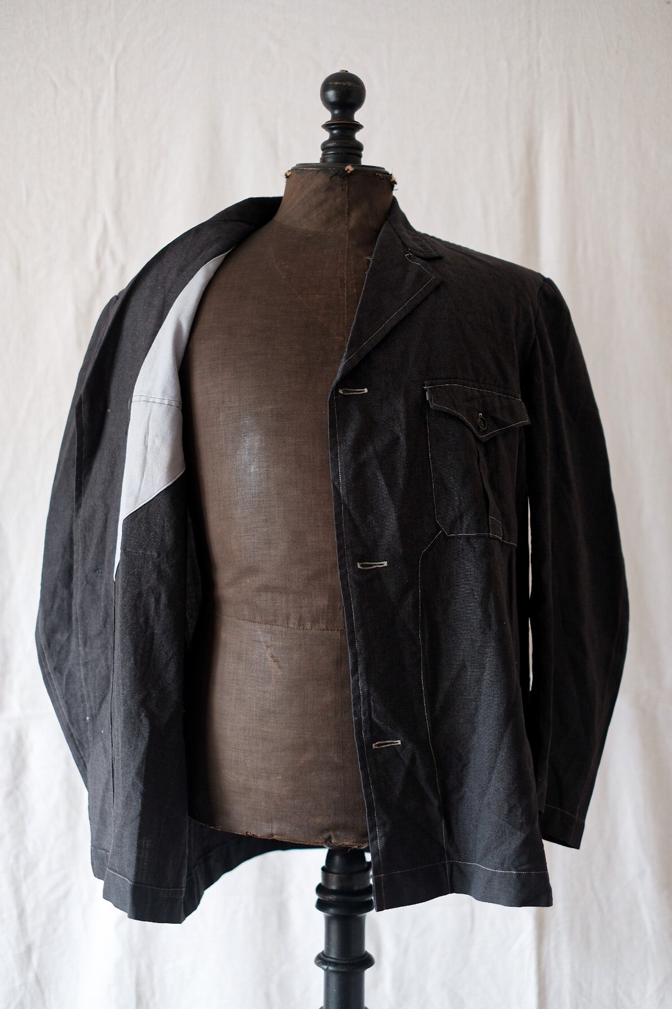【~50's】French Vintage Light Wool Gabardine Work Jacket