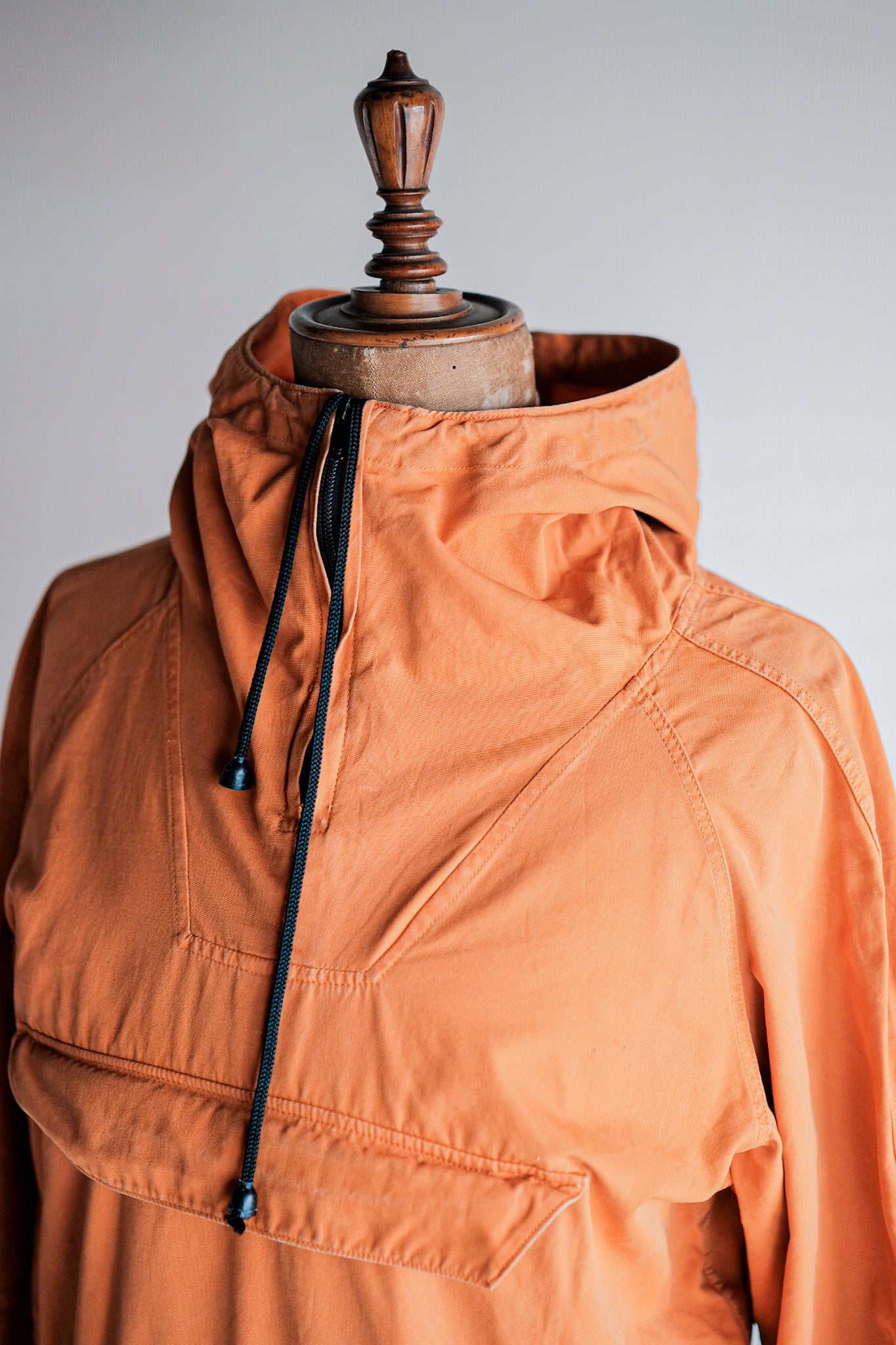 【~70's】Europe Vintage Orange Cotton Smock