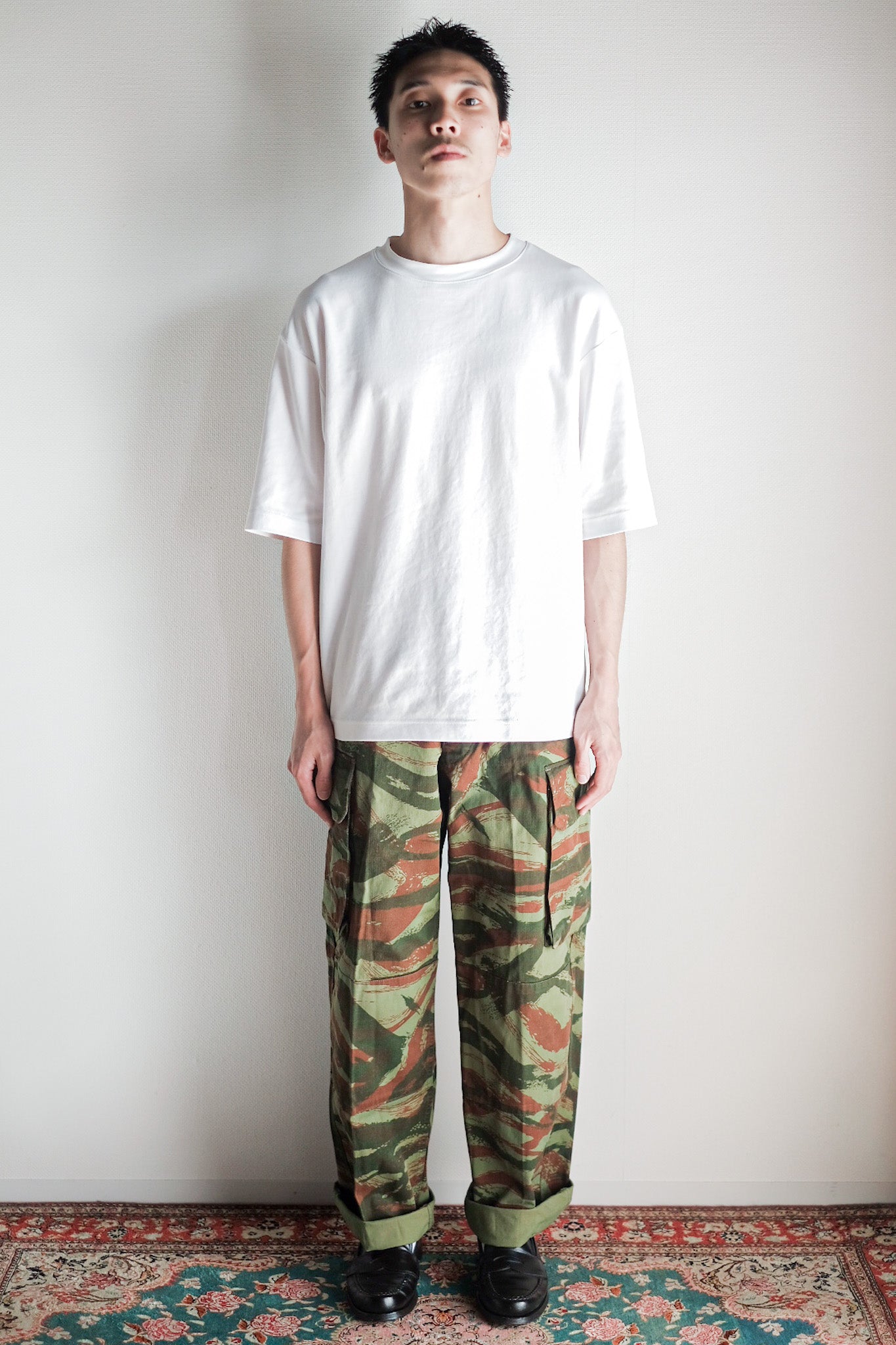 【~60's】French Army M47 Lizard Camo Field Trousers Size.76M