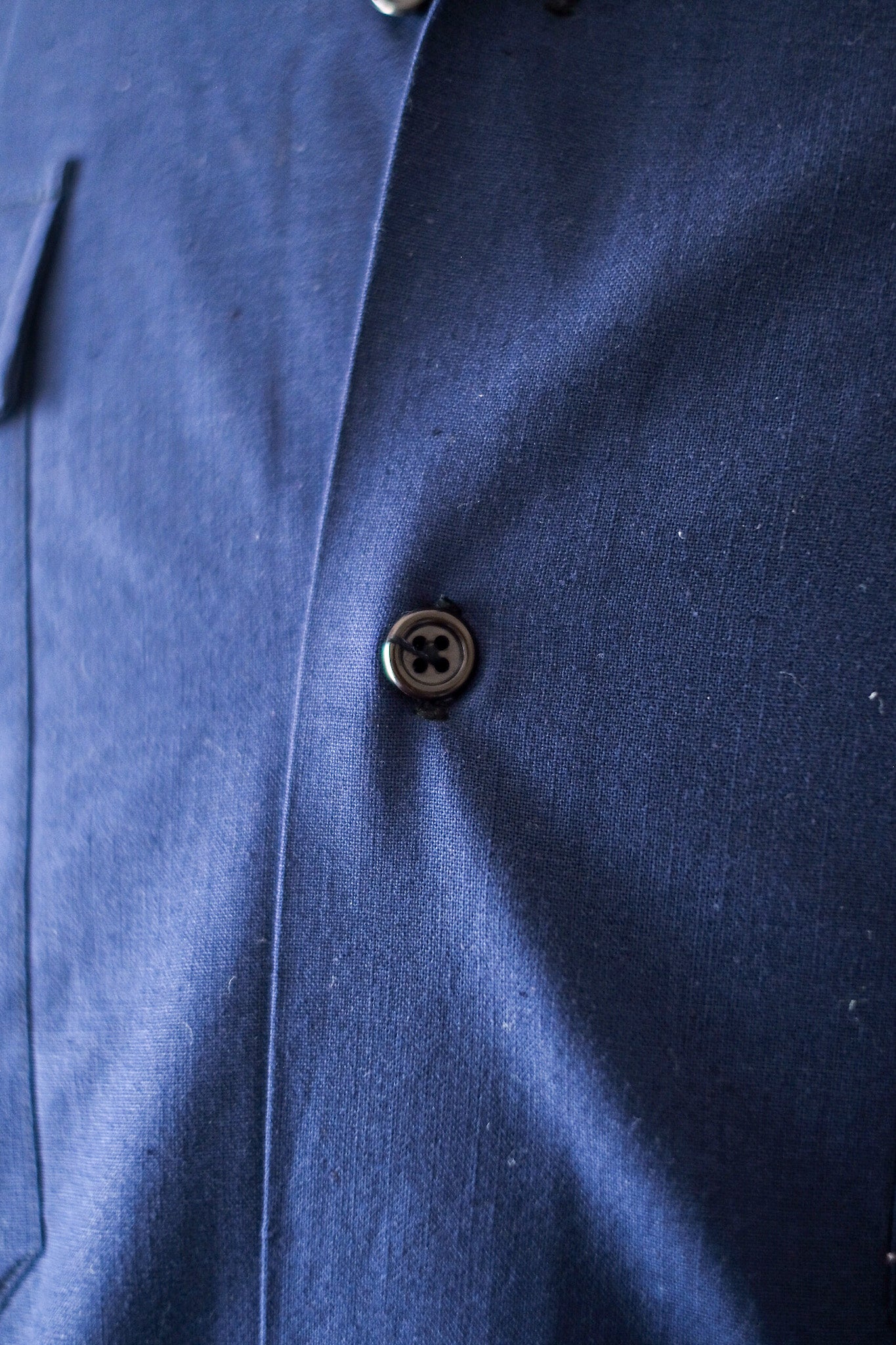 【~50's】French Army M48 Indigo Metis Shirt "Dead Stock"