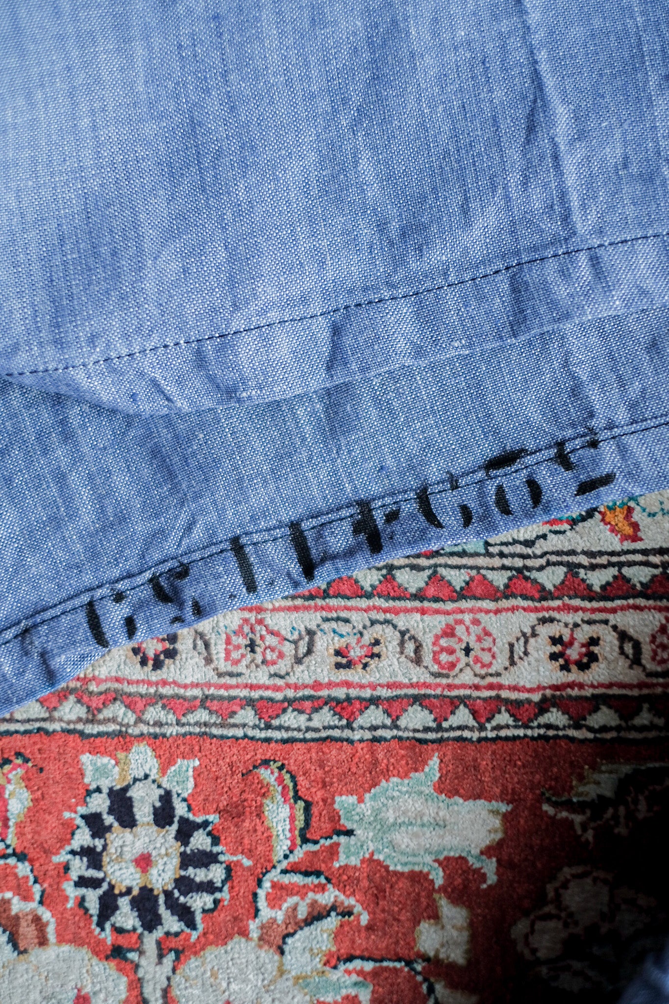 【~50's】French Navy Ramie Linen Sailor Shirt "Dead Stock"