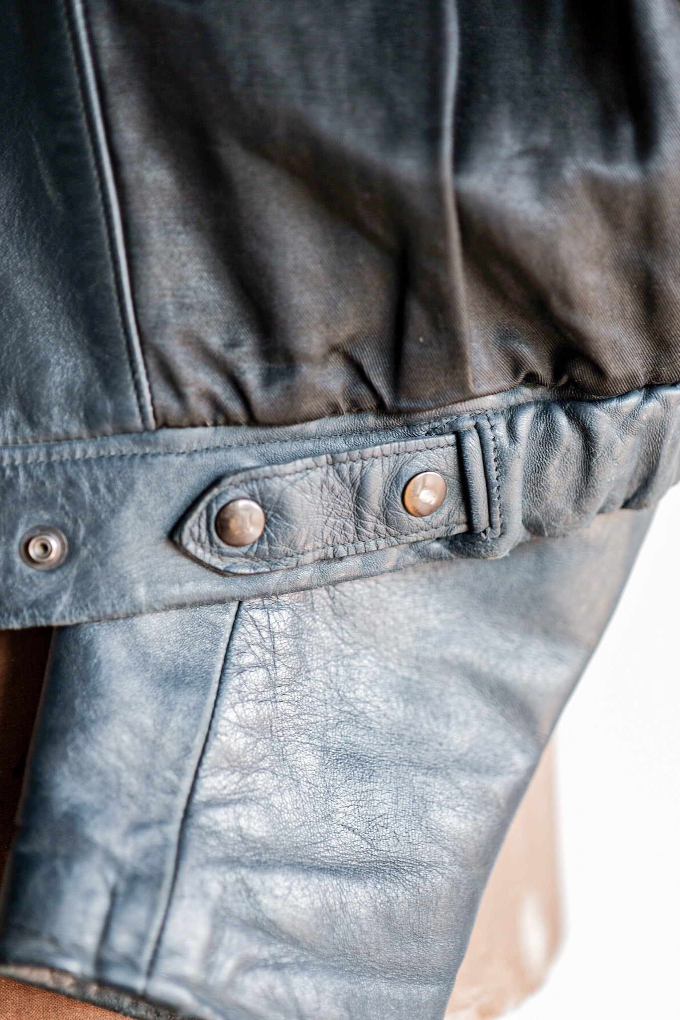 【~70's】French Air Force Pilot Leather Jacket