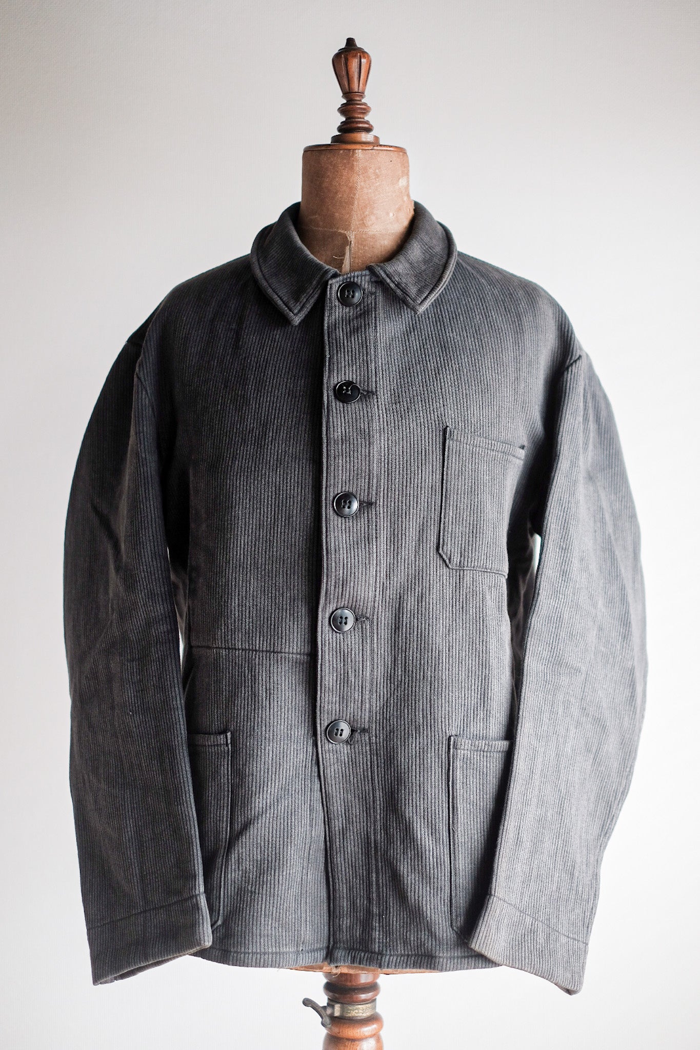 【~50’s】French Vintage Gray Cotton Pique Work Jacket