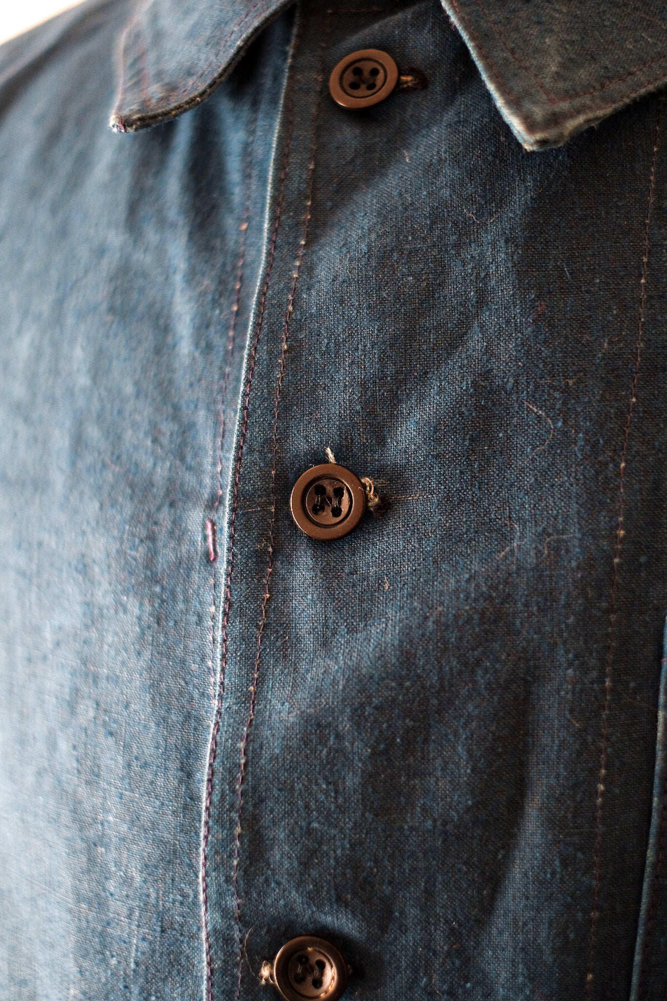 【~30's】French Vintage Indigo Linen Work Jacket