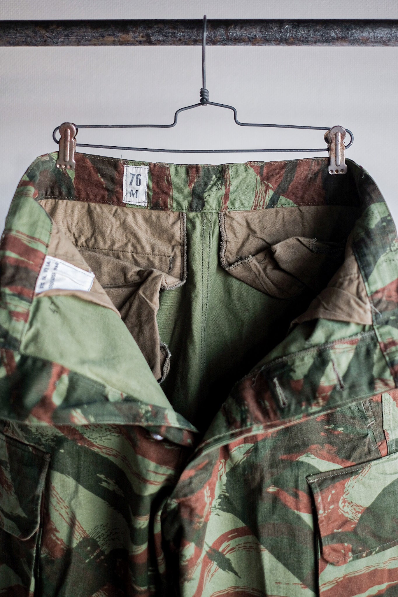 【~60's】French Army M47 Lizard Camo Field Trousers Size.76M