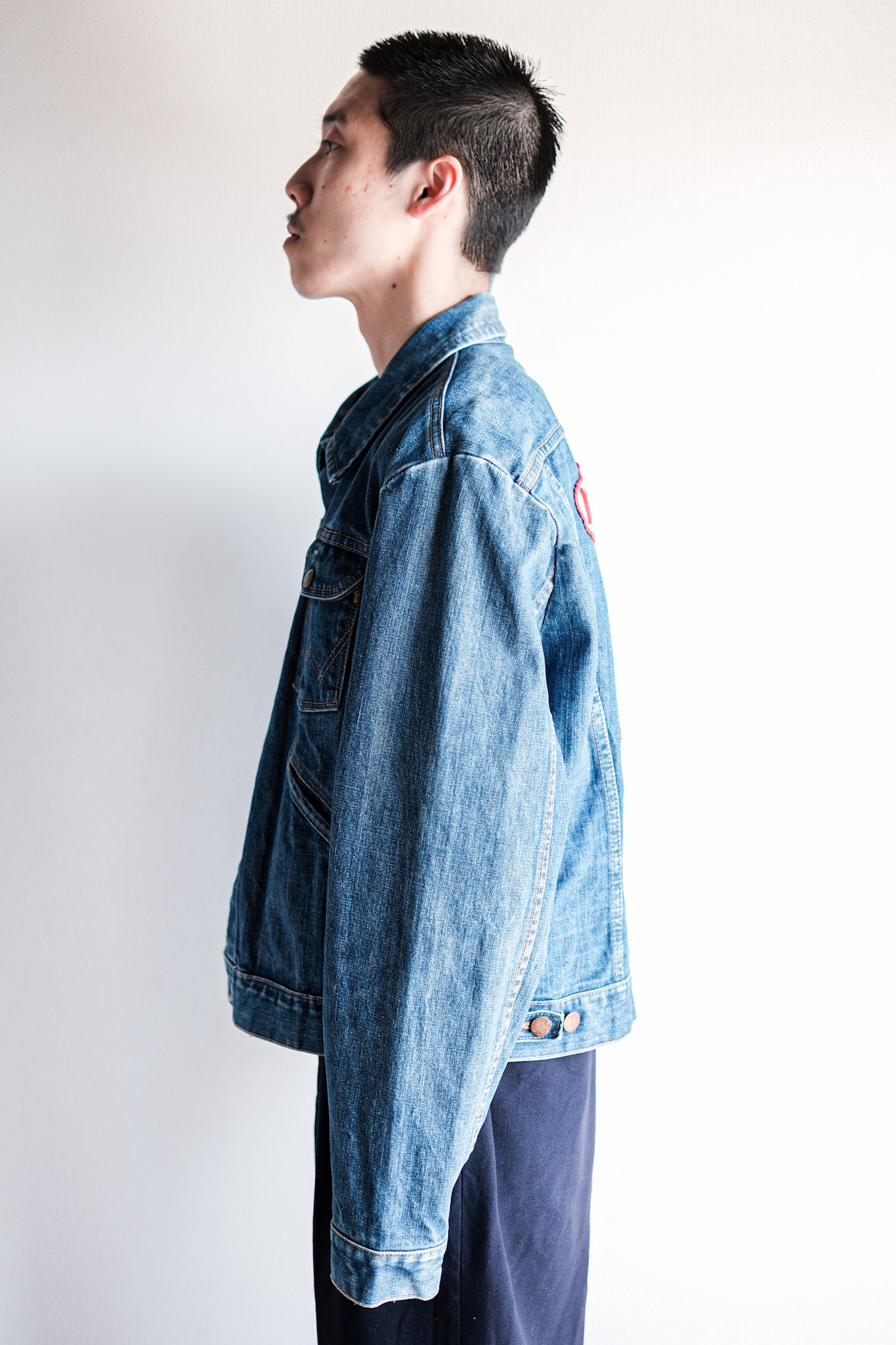 【~70's】Vintage Wrangler 124MJ Denim Jacket With Patches Size.44
