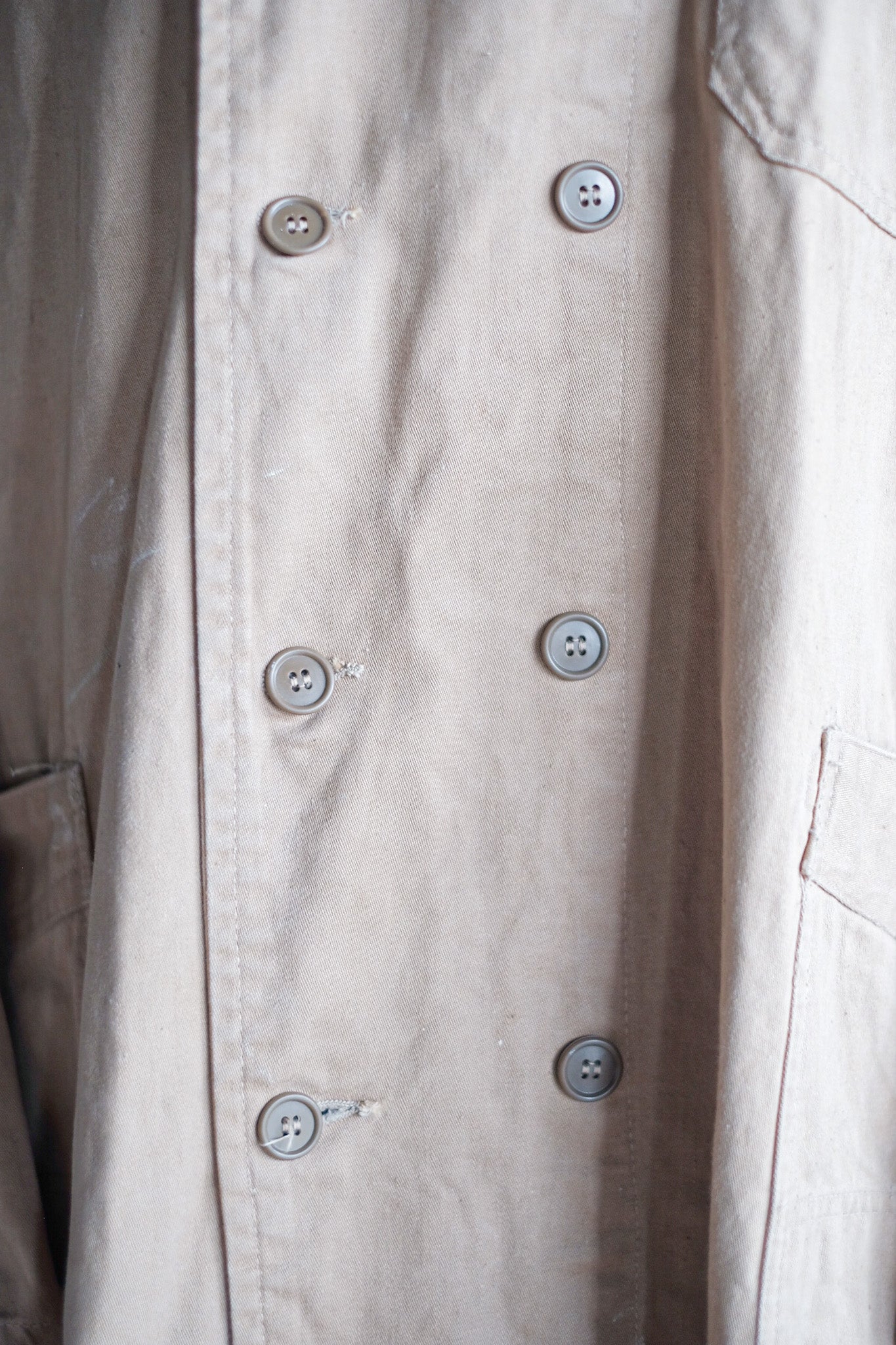 【~50's】Dutch Vintage Double Breasted Cotton Work Coat