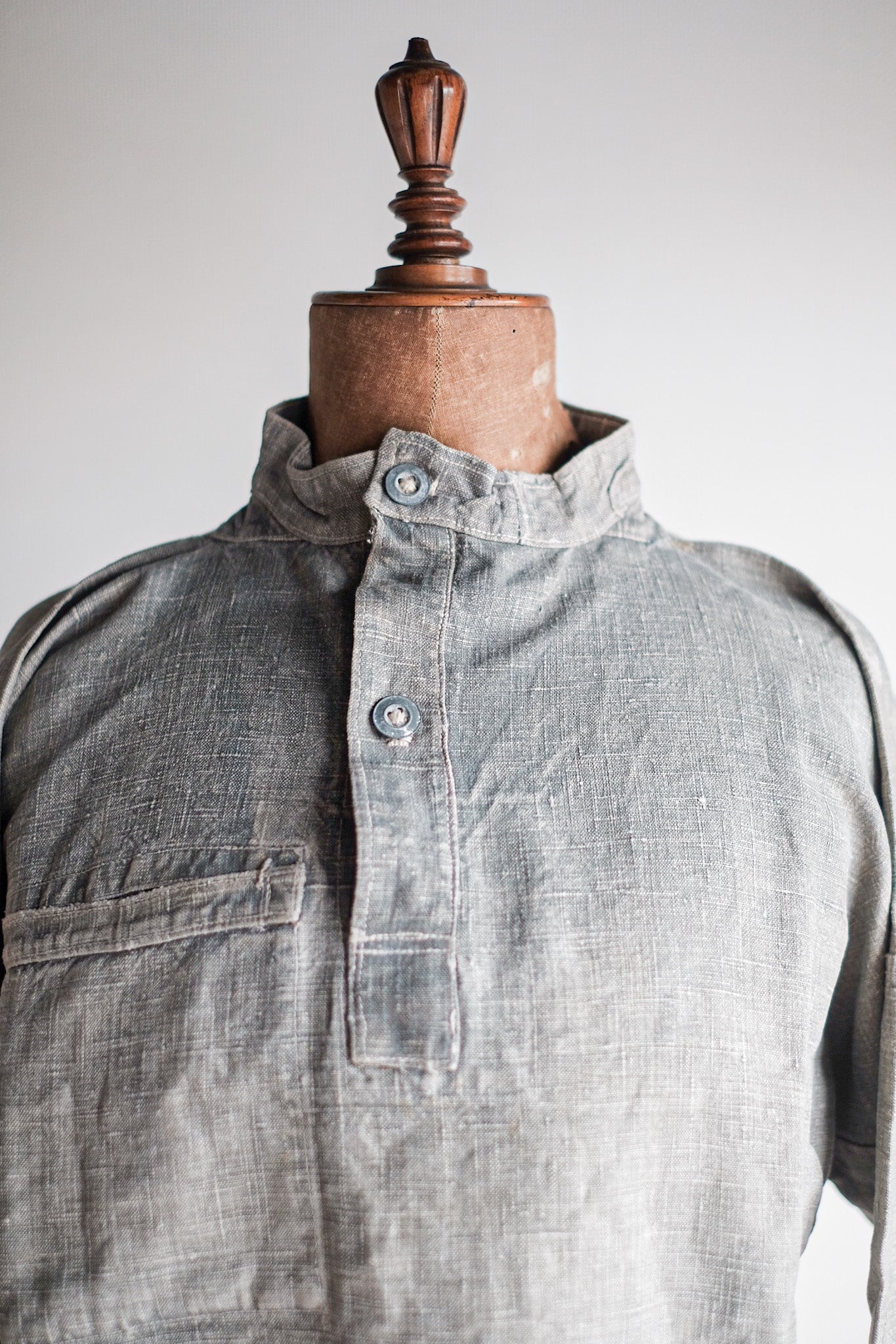 【~10's】WW1 German Navy Bourgeron Linen Smock “Feldgrau Green Grey”