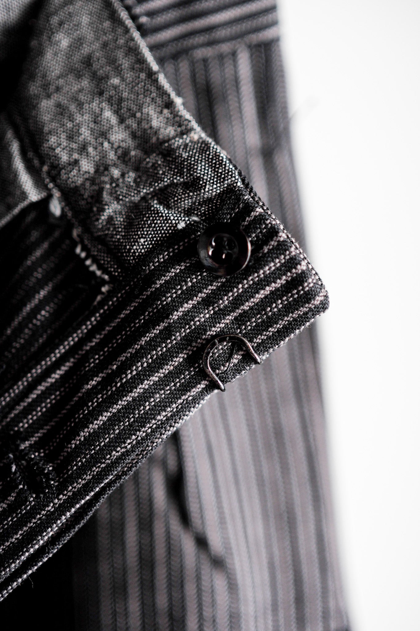 【~40's】French Vintage Cotton Striped Work Pants "Dead Stock"