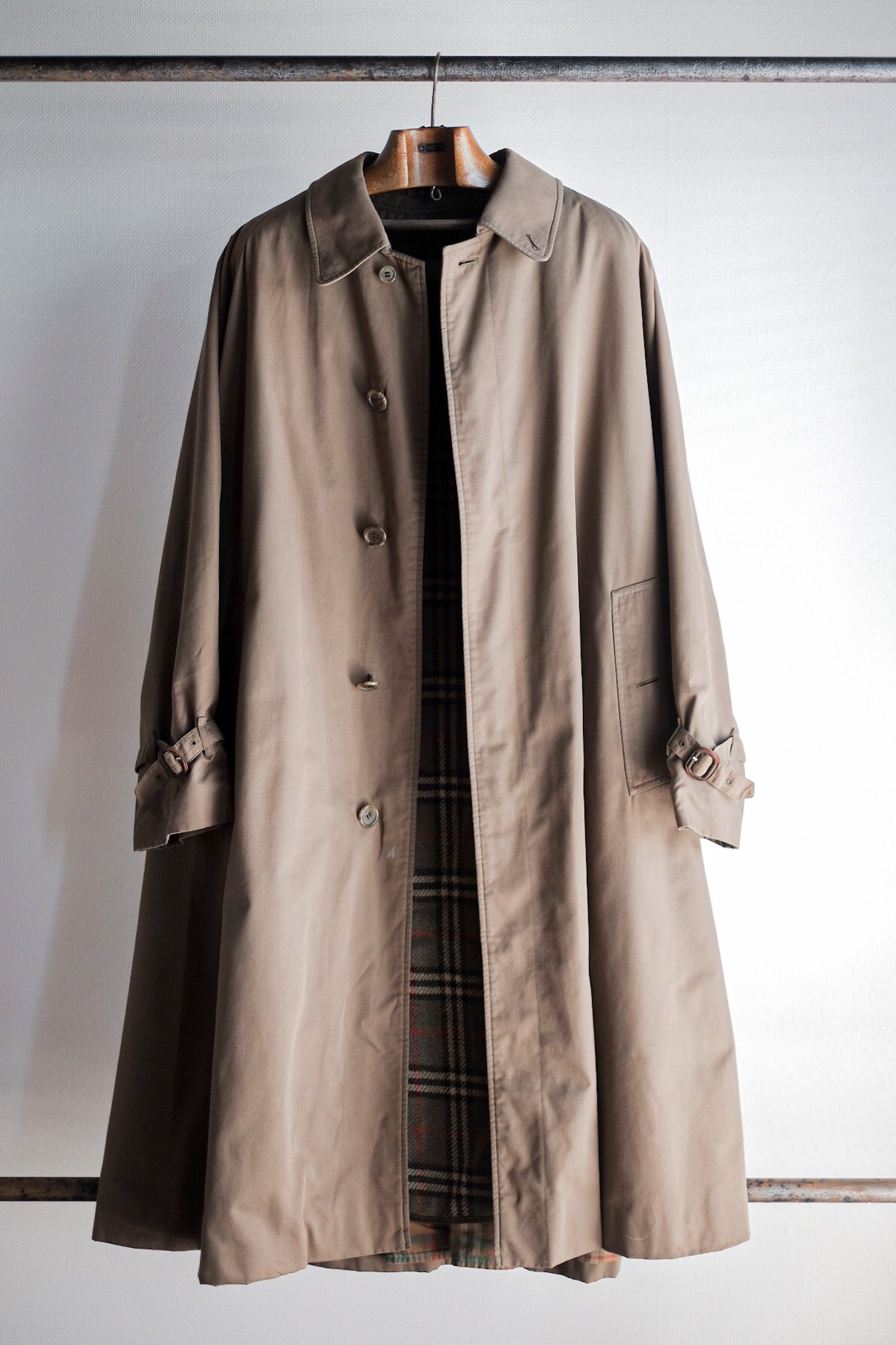 【~70's】Vintage Burberry's Single Raglan Rider Coat With Liner "JENS SORENSEN & CO. 別注"