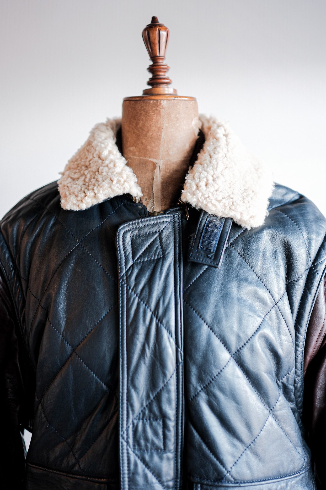【~70's】Old Marcel Lassance Leather Bomber Jacket Size.52
