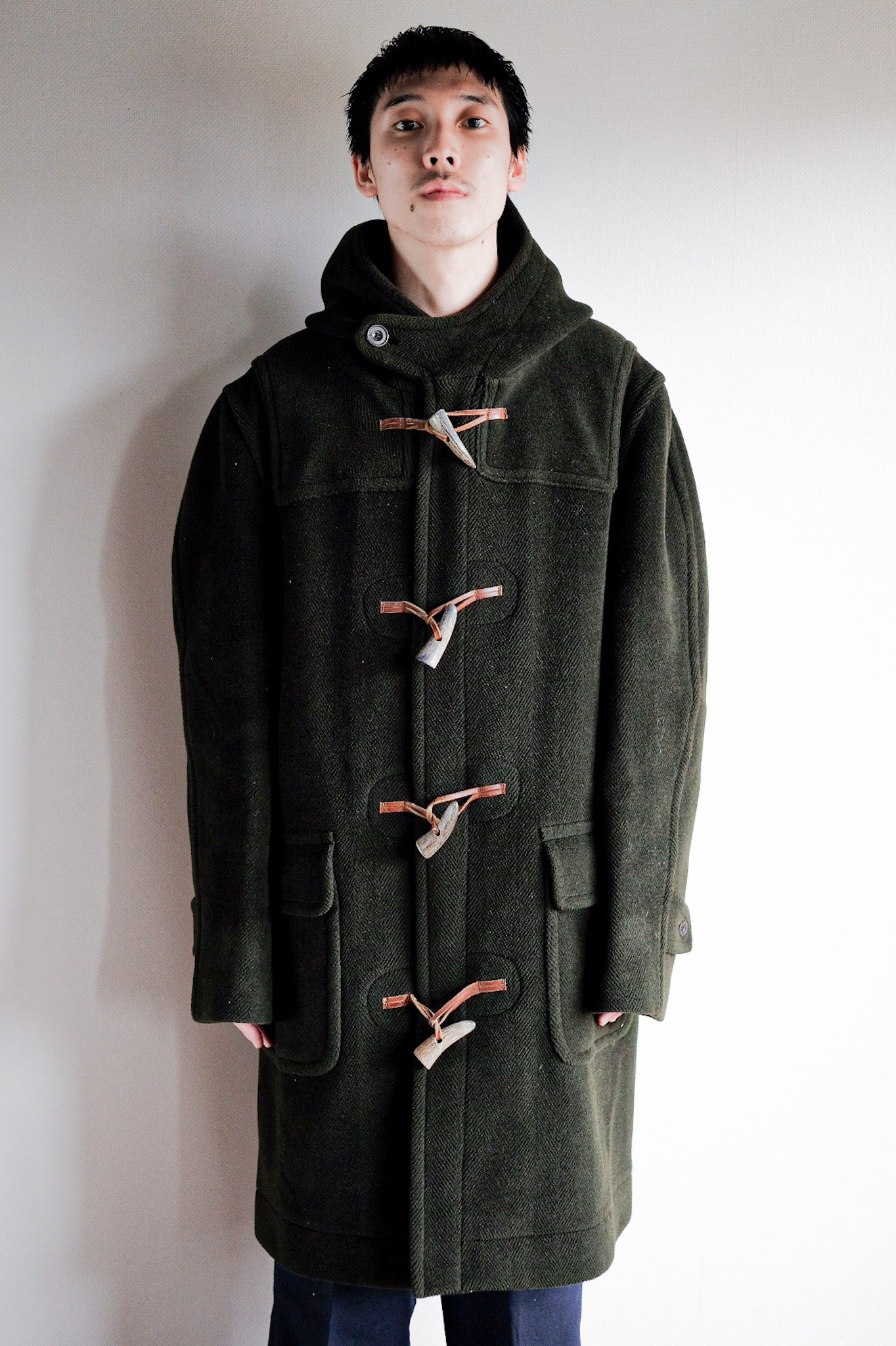 【~90's】Old INVERTERE Wool Duffle Coat "Moorbrook"