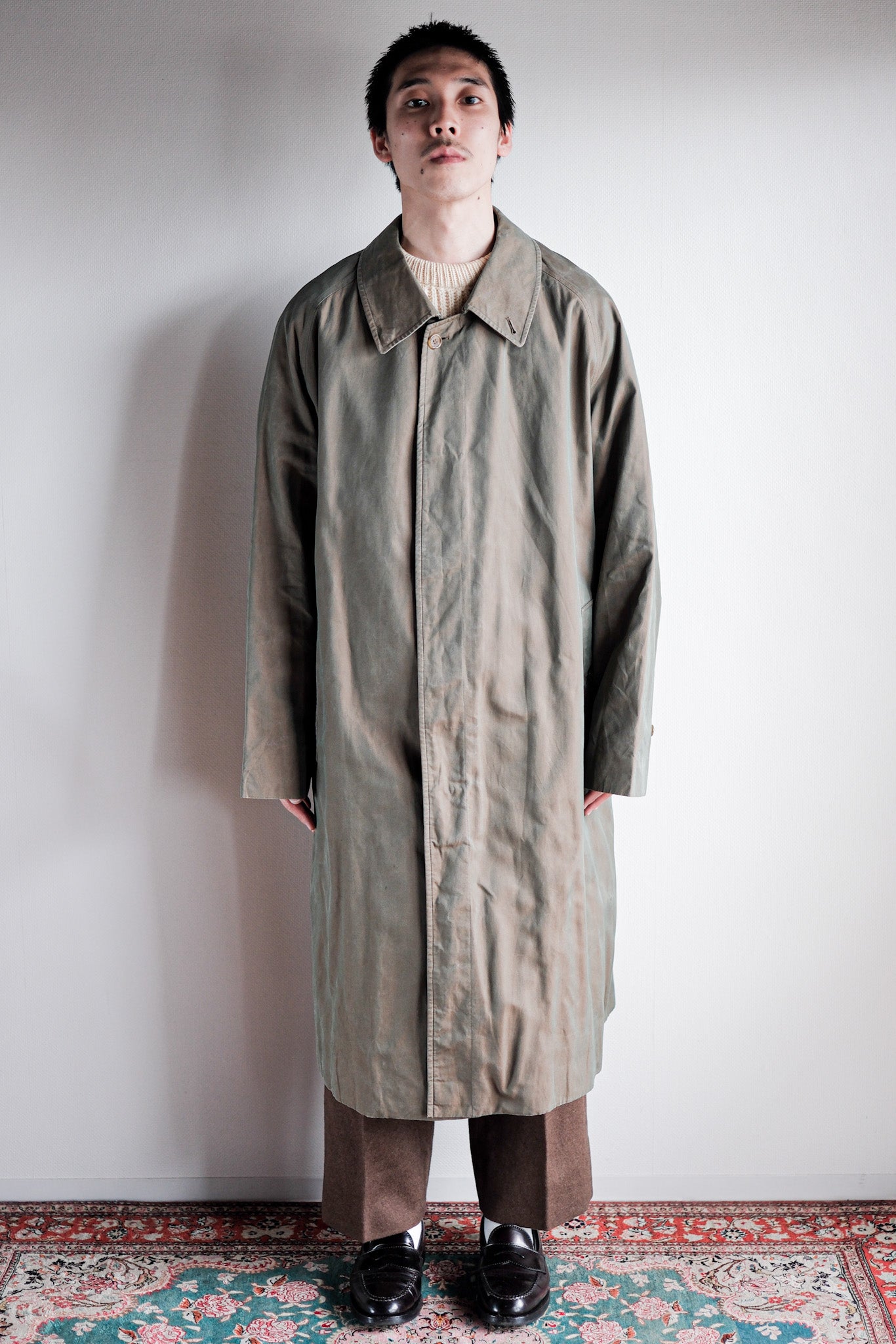 【~80's】Vintage Burberry's Single Raglan Balmacaan Coat C100 Size.54REG "TAMAMUSHI"