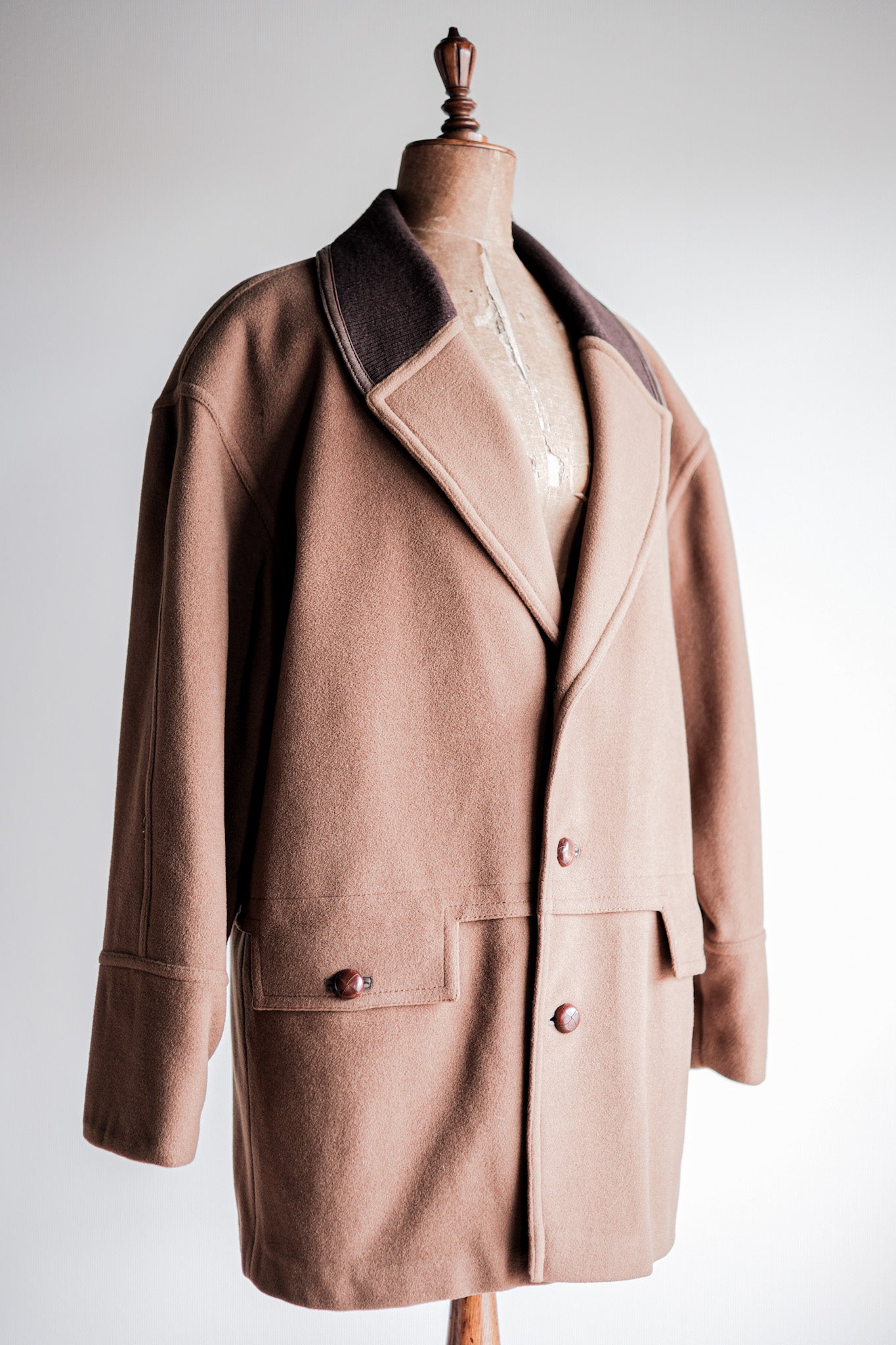 【~80's】Old Gucci Shawl Collar Cashmere Jacket Size.50