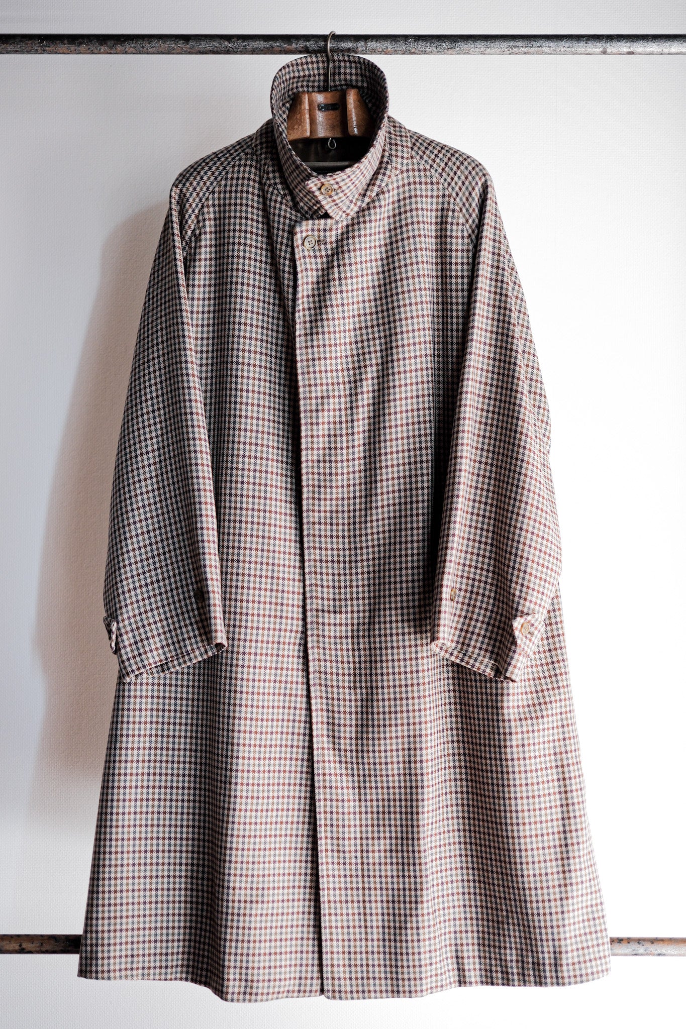 【~80's】Vintage Burberry's Single Raglan Wool Balmacaan Coat Size.56REG