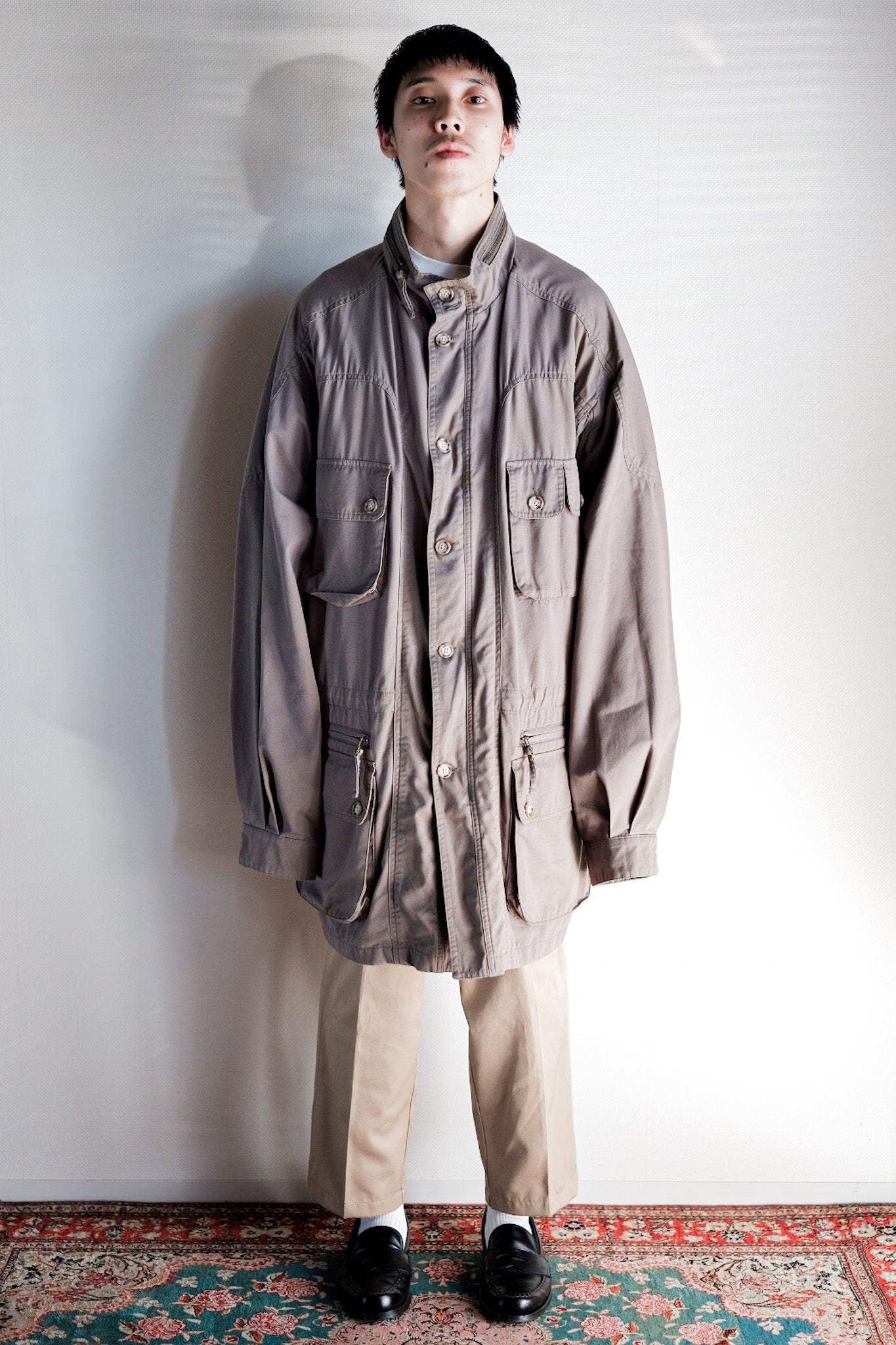 【~90's】Willis&Geiger Bush Poplin Safari Jacket Size.L-TALL