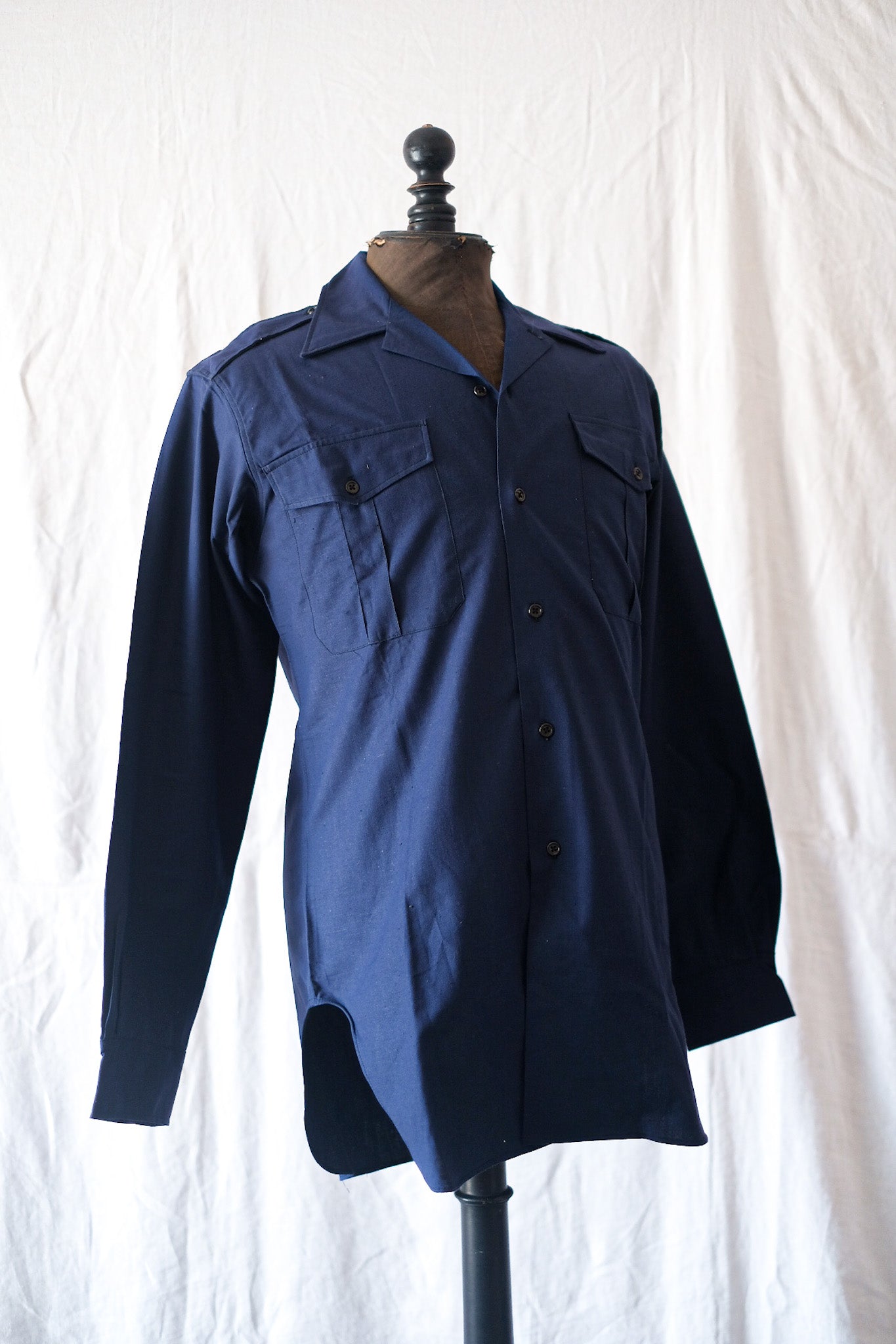 【~50's】French Army M48 Indigo Metis Shirt "Dead Stock"