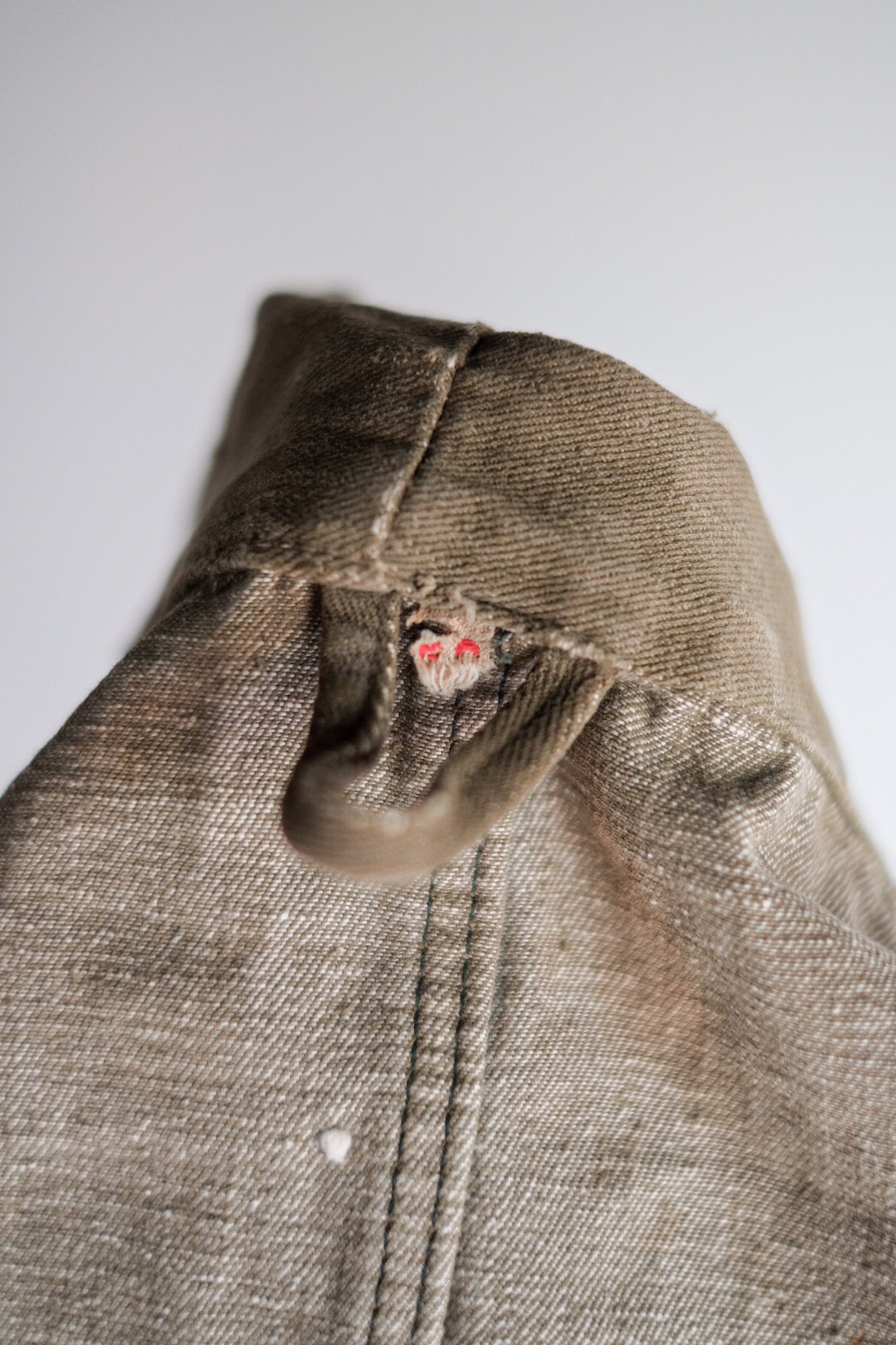 【~30's】German Vintage Green Cotton Work Jacket