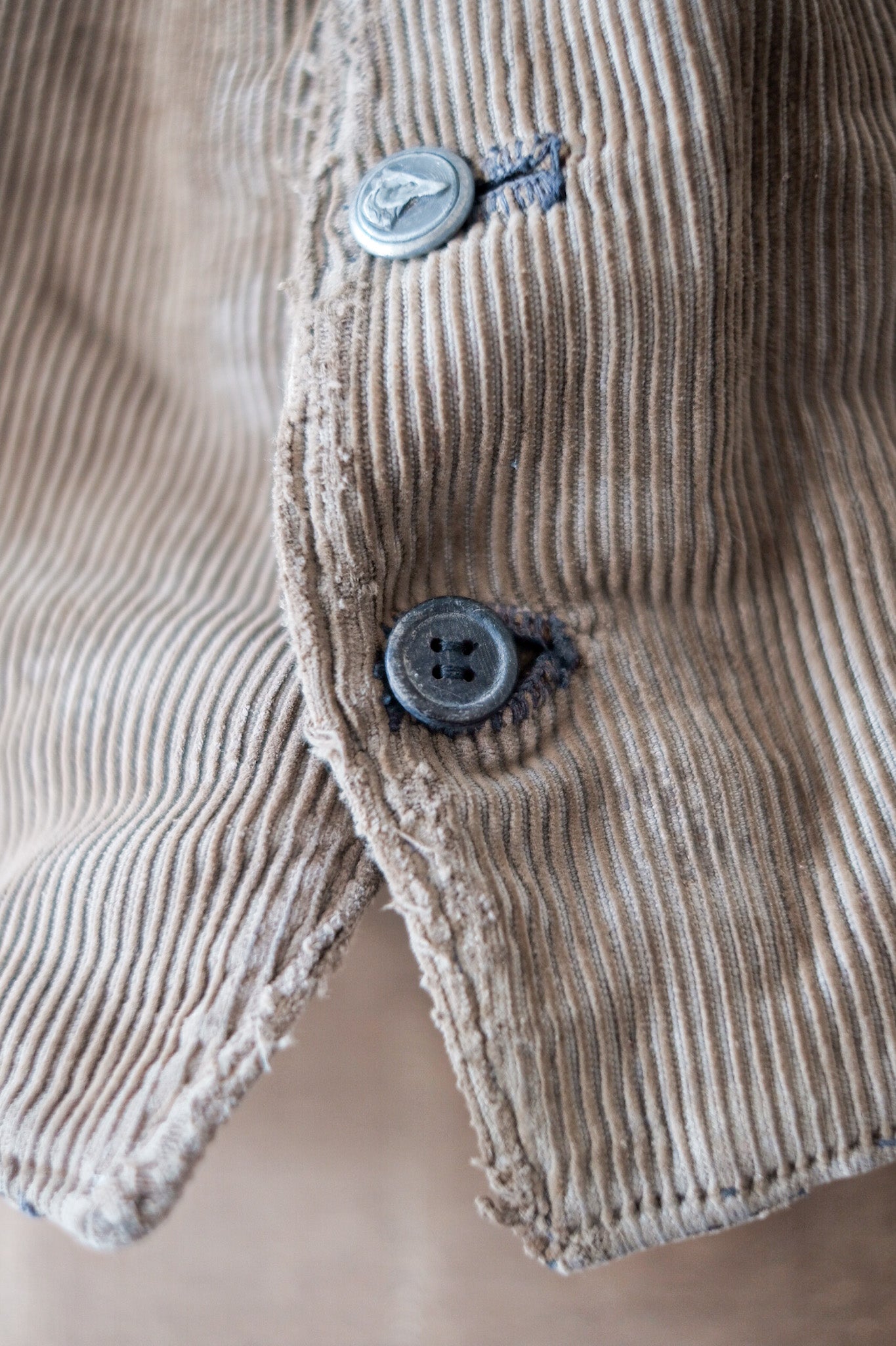 【~30's】French Vintage Brown Corduroy Hunting Gilet